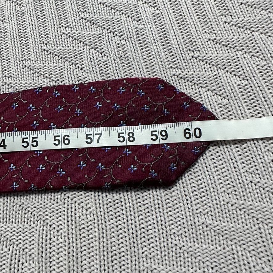 Barneys New York Barneys maroon floral motif silk tie Size ONE SIZE - 4 Thumbnail