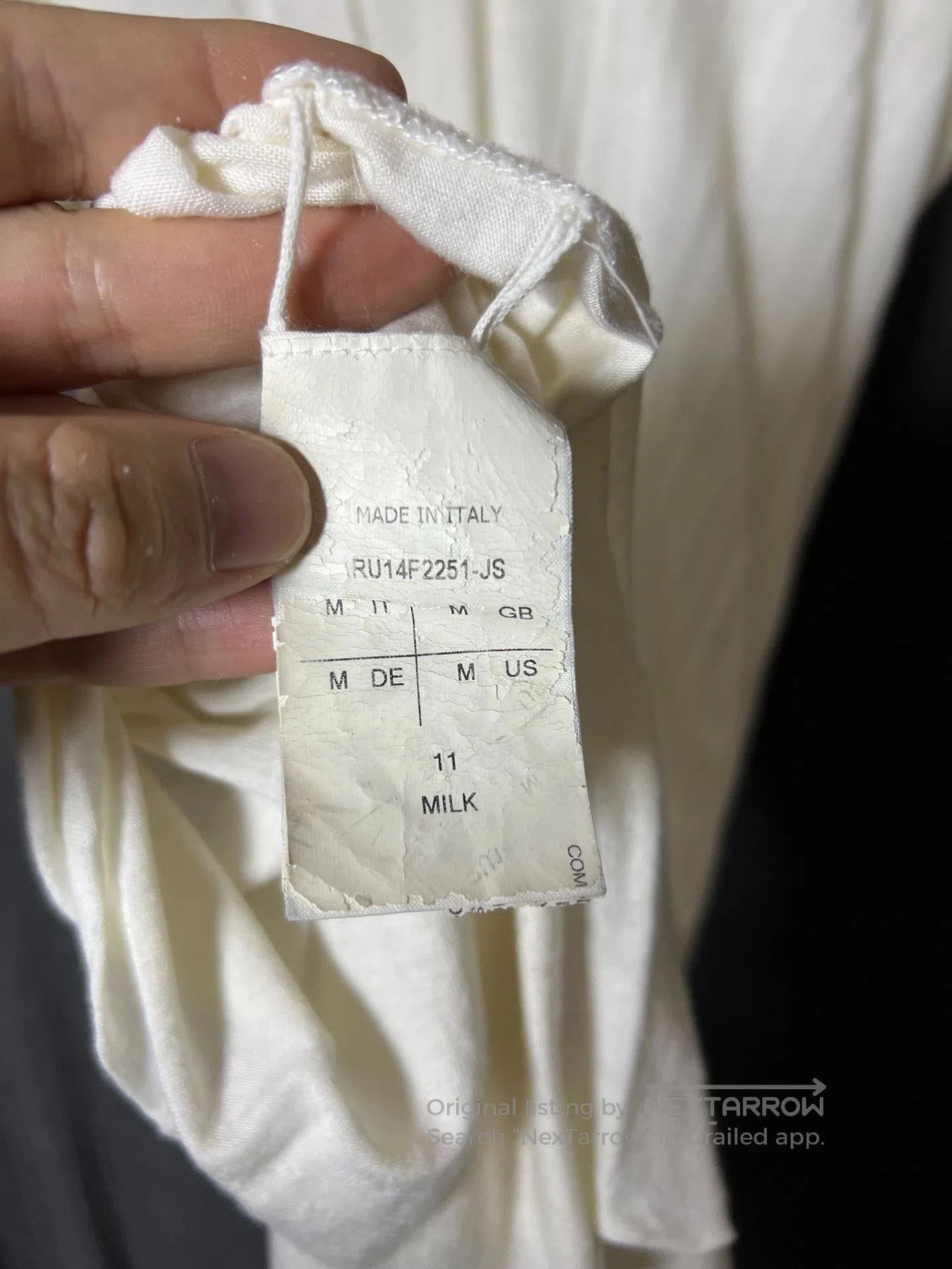 Rick Owens Rick Owens 14FW Milk Short Sleeve. Size US M / EU 48-50 / 2 - 5 Thumbnail