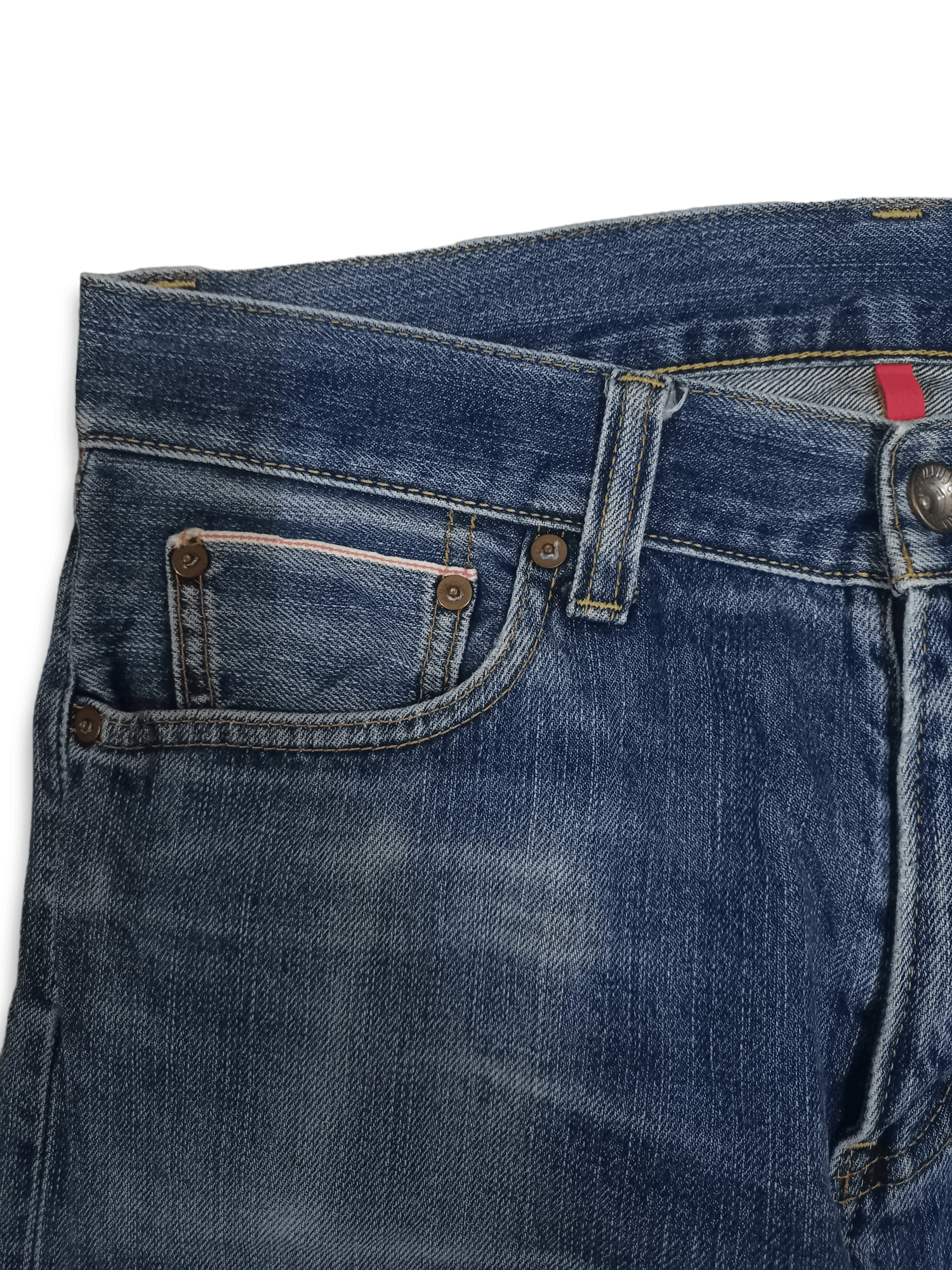 Japanese Brand × Uniqlo Vintage Japanese Uniqlo Selvedge Blue Wash Loose Jeans Size US 32 / EU 48 - 5 Thumbnail