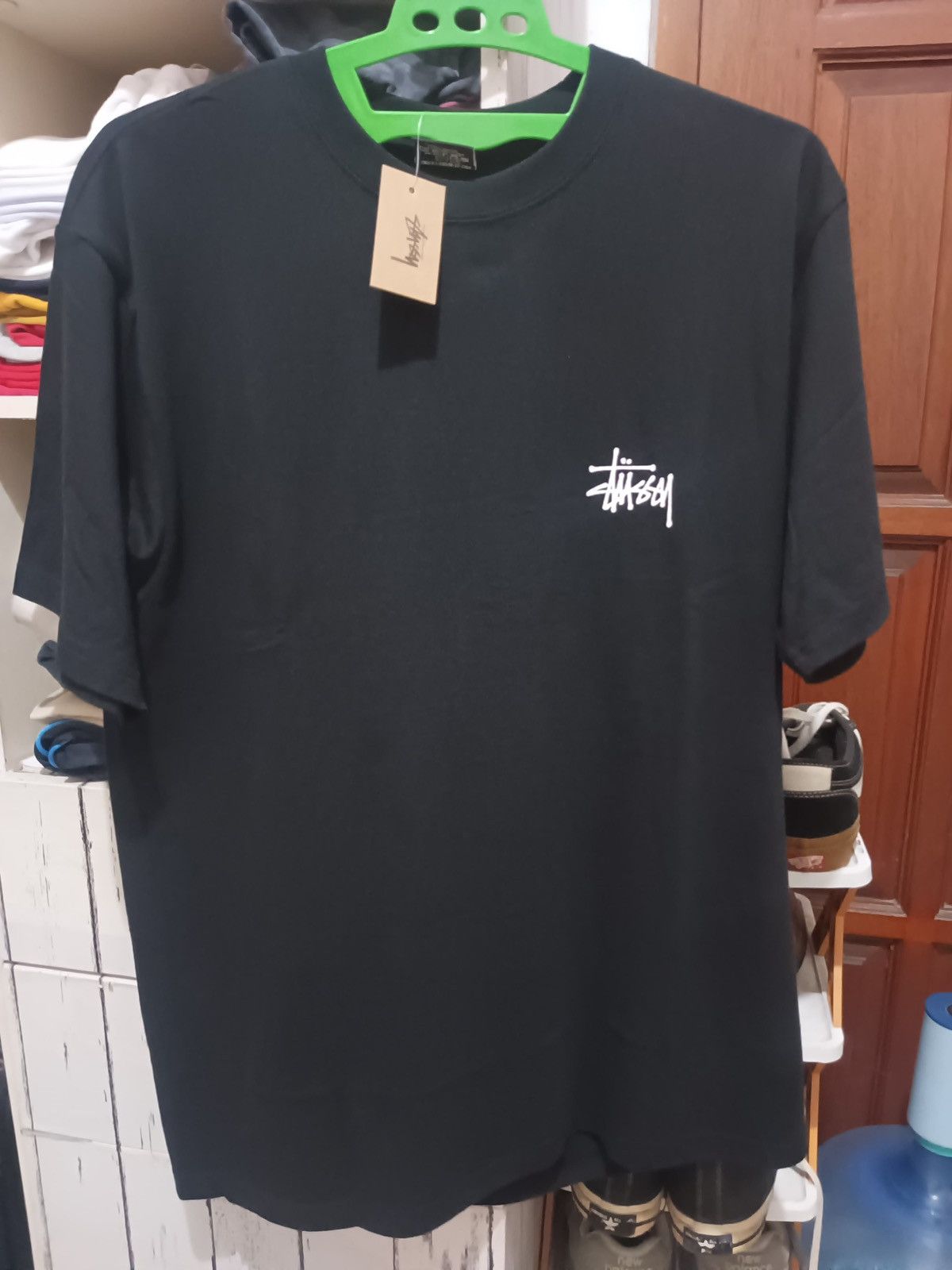 STUSSY BASIC LOGO TEE - BLACK