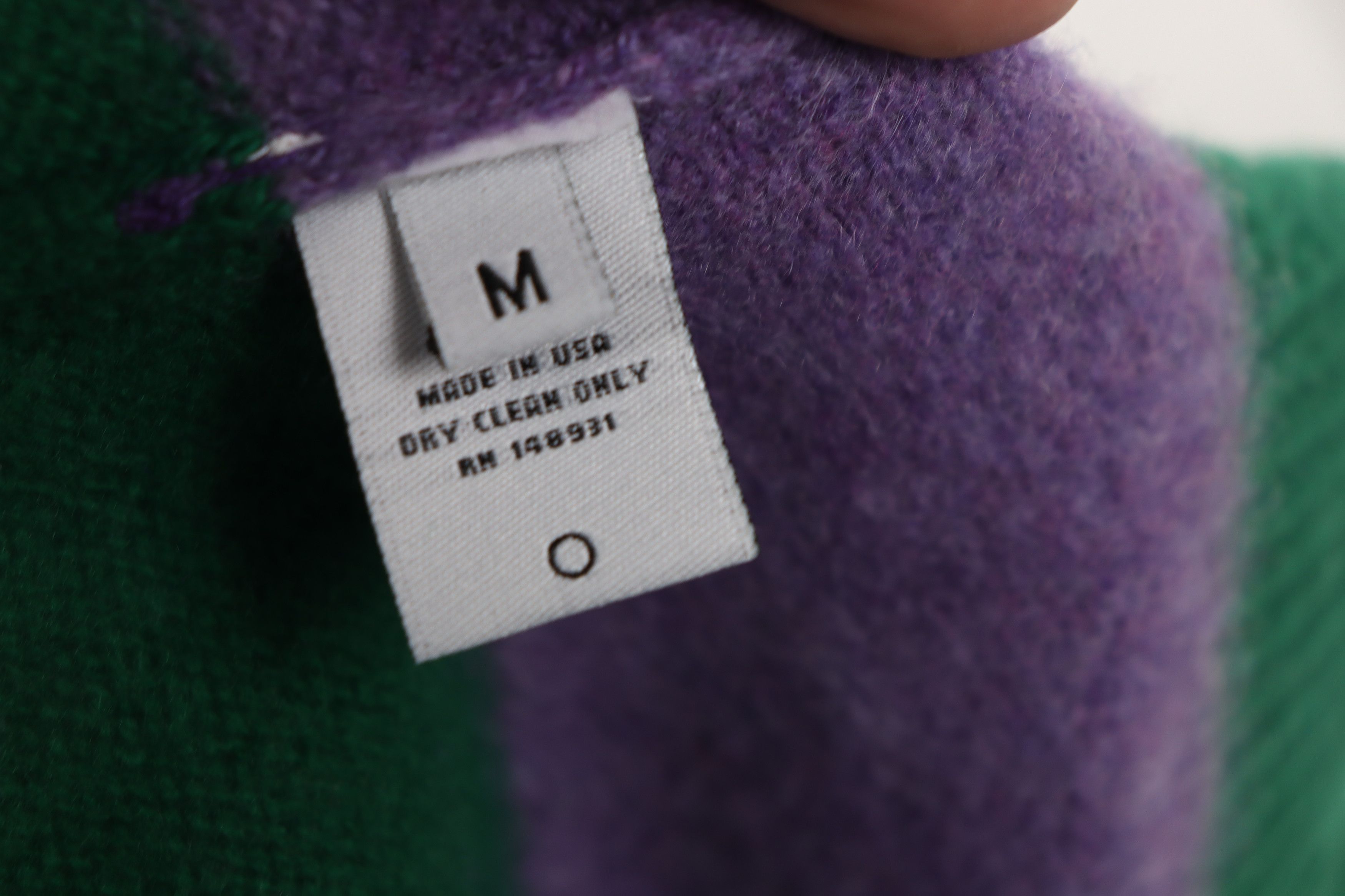 The Elder Statesman o1rshd11223 Mordechai Henley Rugby Kelly Green/Amethyst Size US M / EU 48-50 / 2 - 13 Thumbnail