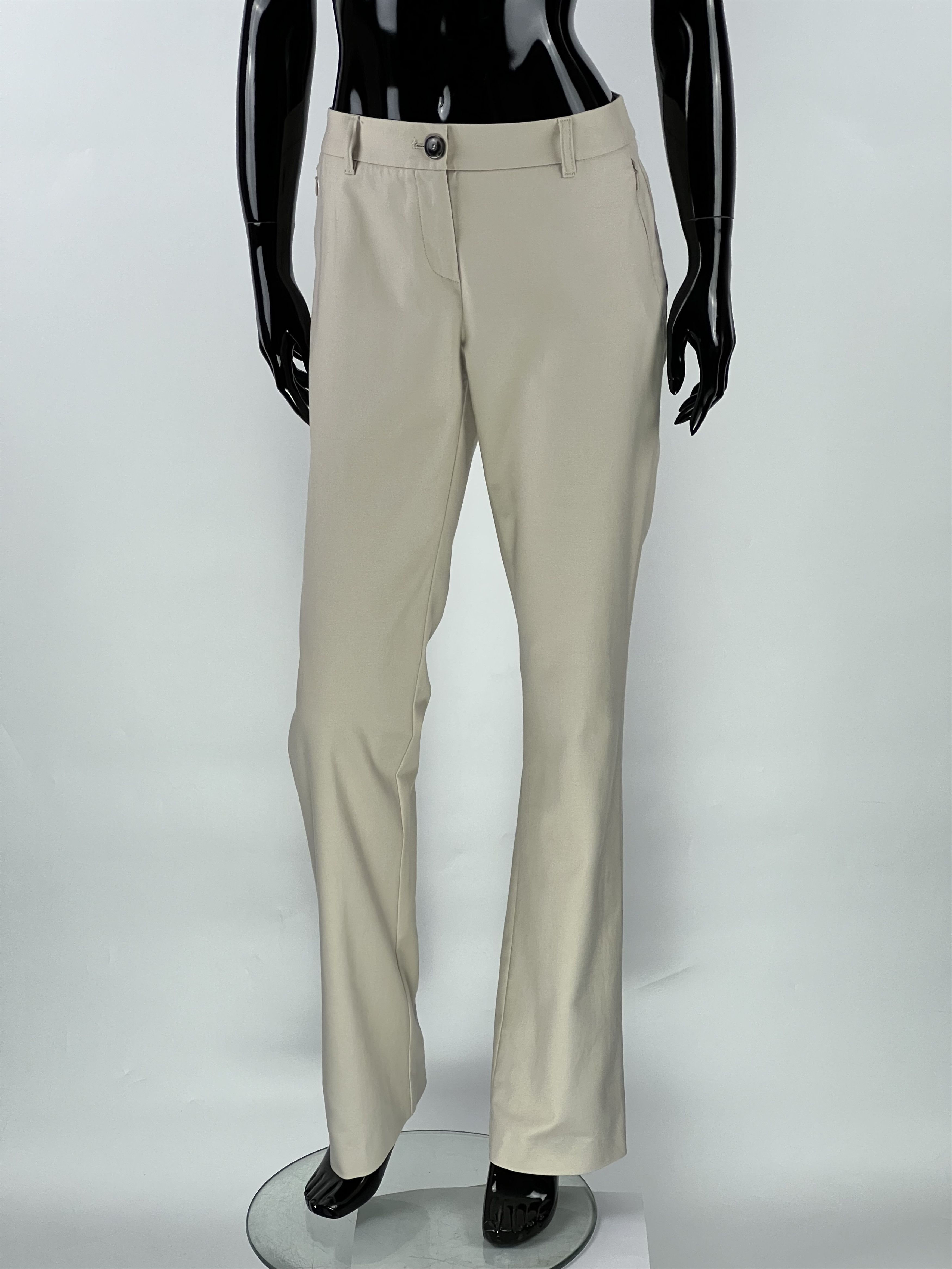 Designer Laurel Women's Beige Cotton Pant Suit Size US8 IT44 GB12 Size M / US 6-8 / IT 42-44 - 14 Thumbnail