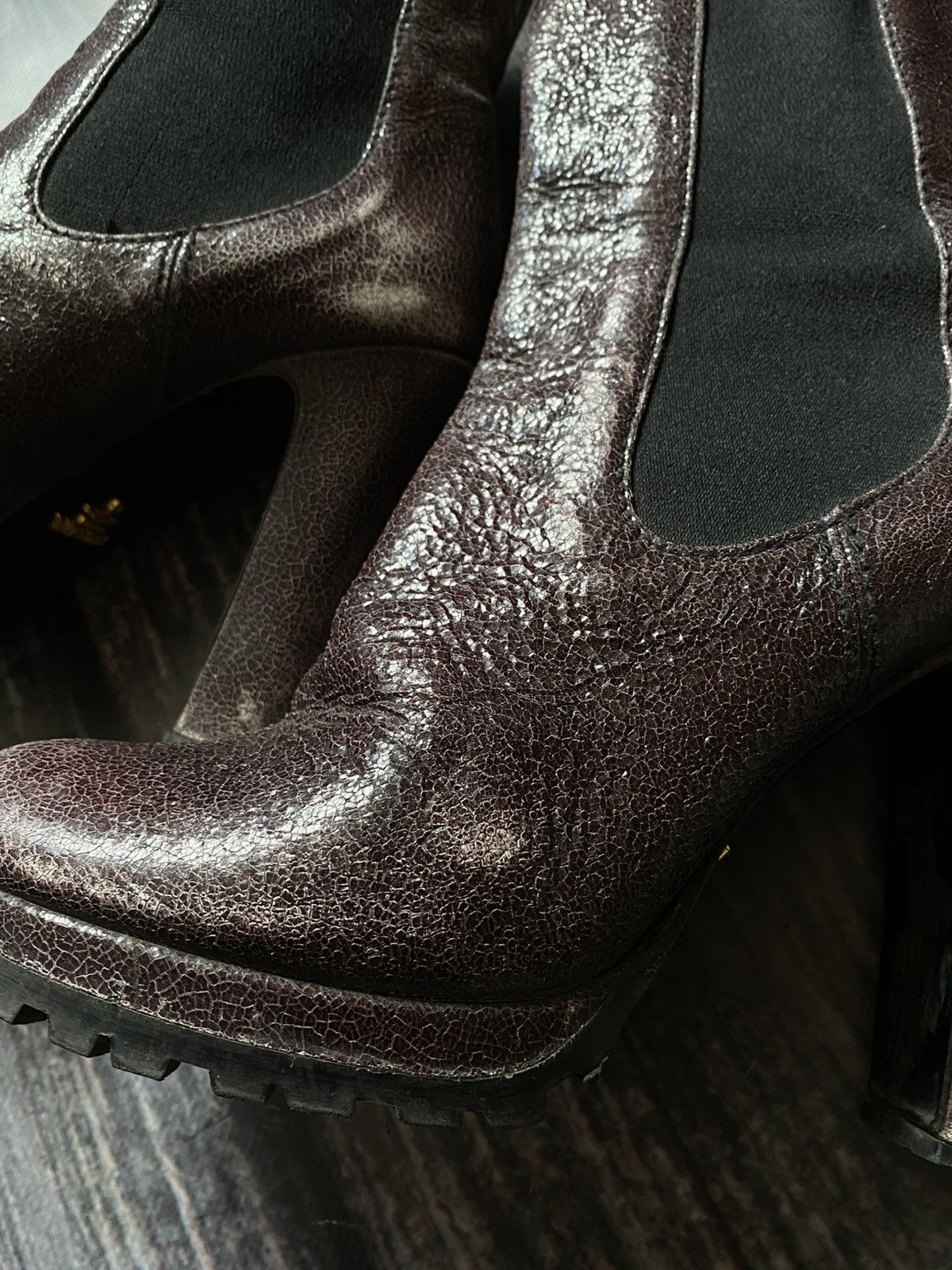 Prada Prada leather heels boots avant garde Size US 9 / IT 39 - 8 Thumbnail