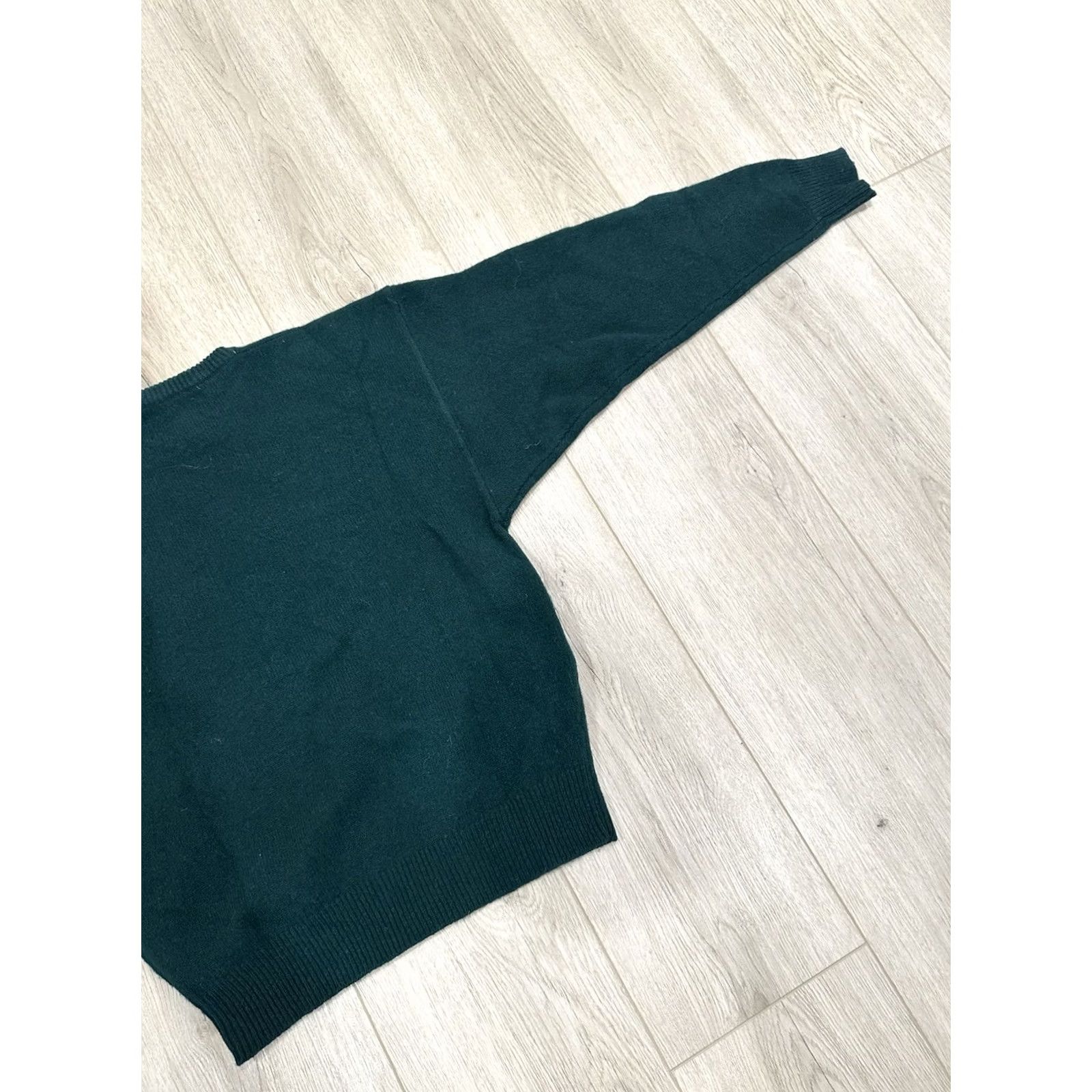 Polo Ralph Lauren VINTAGE Polo Ralph Lauren 90s Embroidered Crest Wool Sweater Green Womens M Size M / US 6-8 / IT 42-44 - 7 Thumbnail