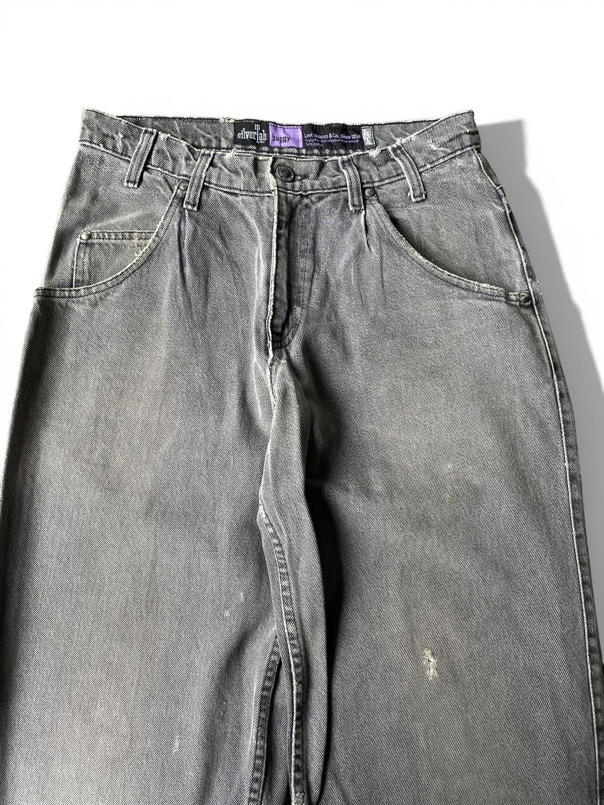 Levi's Vintage 1990’s Baggy Levis Silvertab Purple Tag Black Wash Size US 29 - 2 Thumbnail