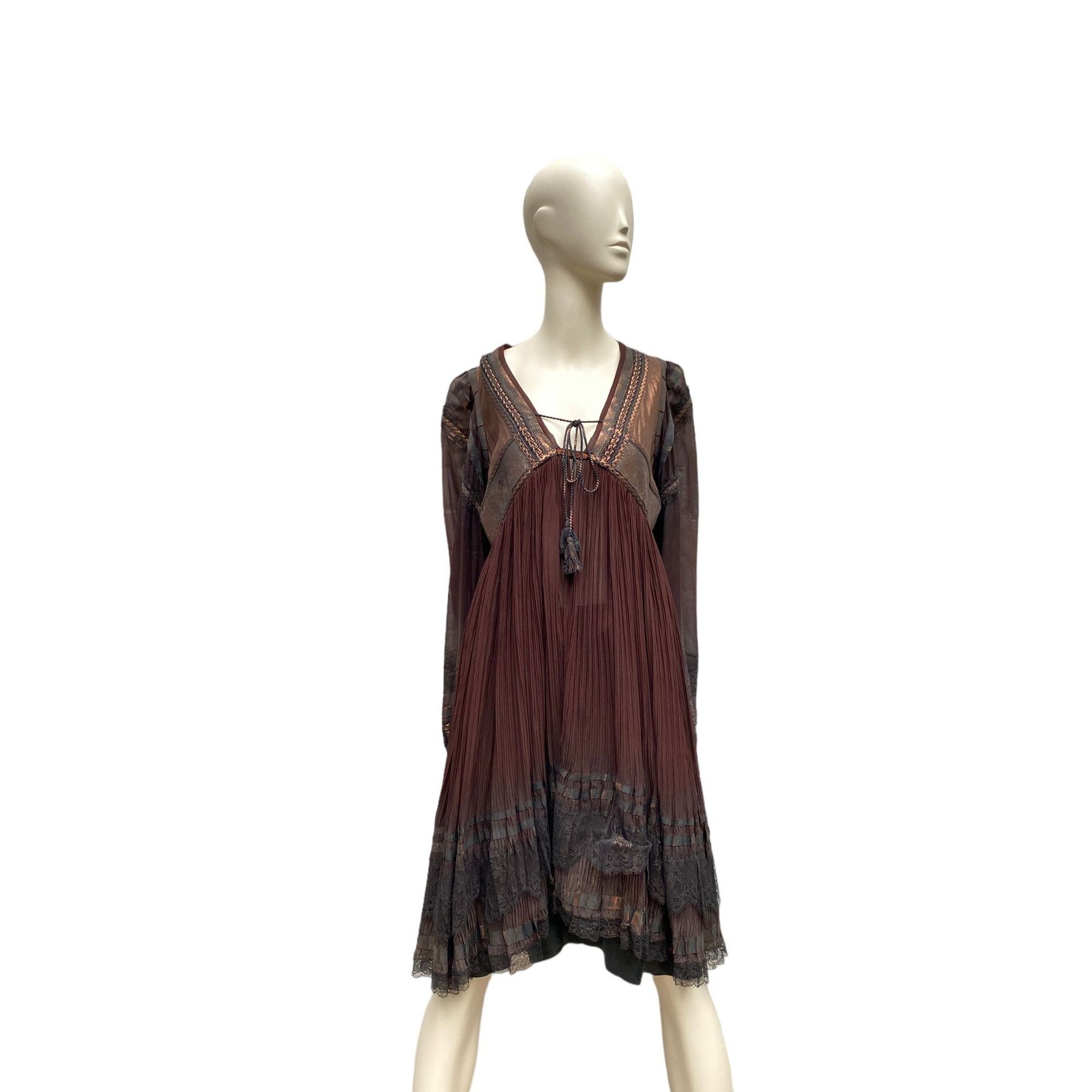 image of Jean Paul Gaultier Vintage Brown Dress, Women's (Size Small)