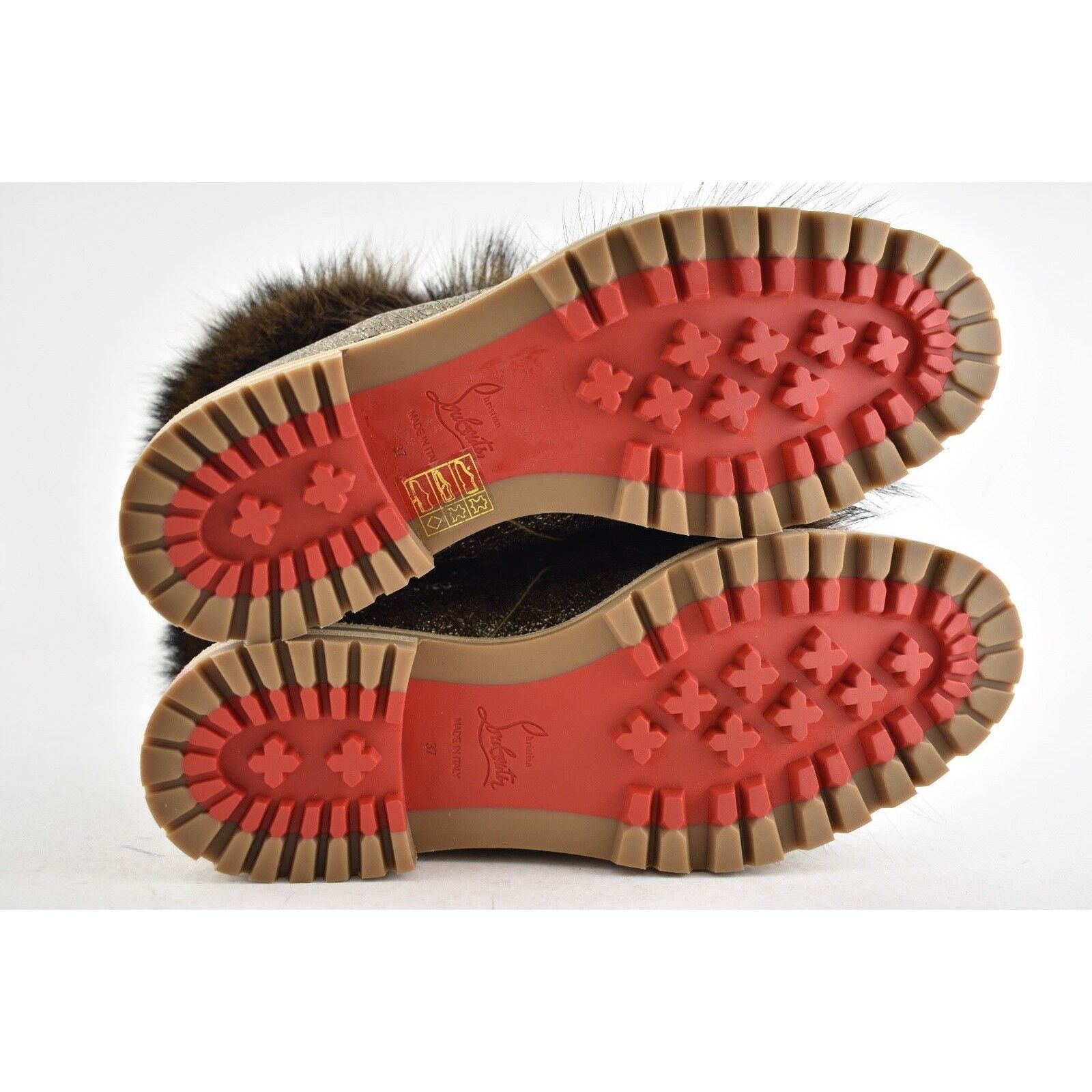 Christian Louboutin Christian Louboutin Fanny Flat Roche Fur Leather Lace Up Tie Size US 7 / IT 37 - 10 Thumbnail