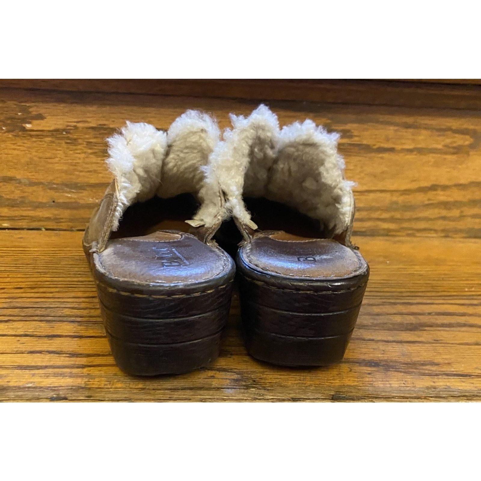 Born Born Hand Crafted Women's 9, 40.5 Leather Wool Lined Shoe Size US 9 / IT 39 - 4 Thumbnail