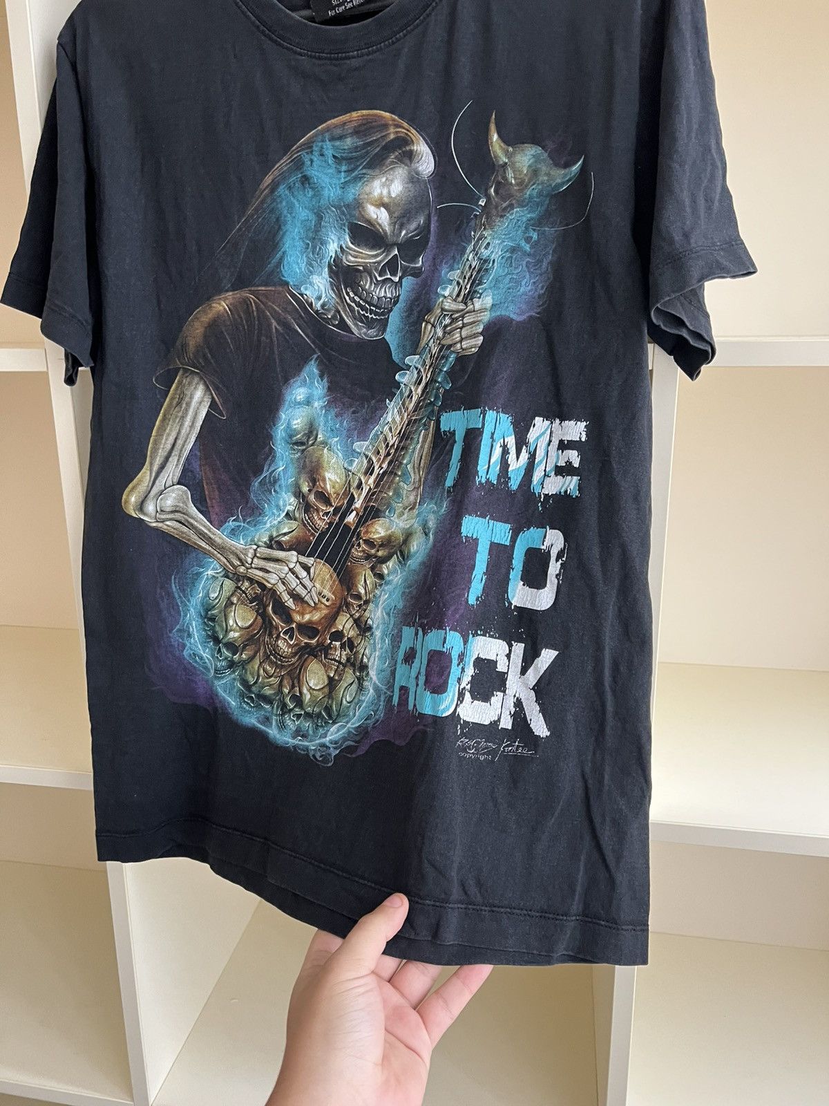 Vintage VINTAGE TIME TO ROCK SKELETON TEE T-SHIRT Size US M / EU 48-50 / 2 - 5 Thumbnail