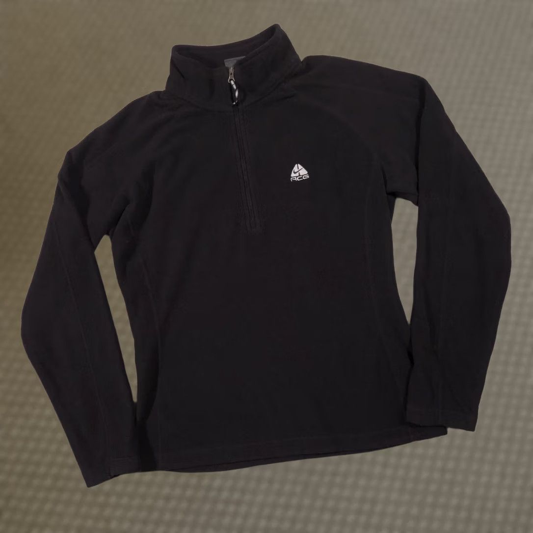 Nike Nike ACG Pullover Womens Small Black Fleece 1/4 Zip Mock Neck Athletic Top Size S / US 4 / IT 40 - 1 Thumbnail