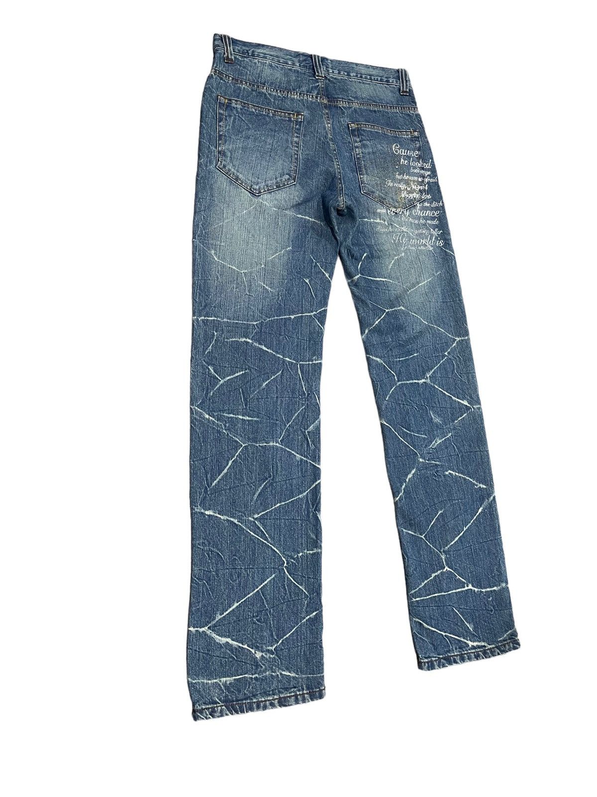 Japanese Brand × Vintage Rare ! Vintage Nylaus Clothing Distressed Flared Jeans Size US 31 - 8 Thumbnail