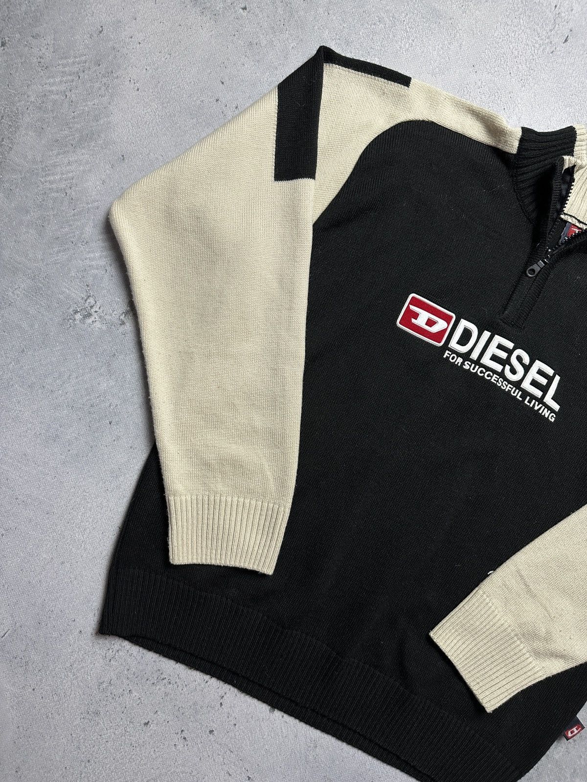 Diesel Diesel Vintage Distressed Knitwear Wool Half-Zip Sweater 90s Size US M / EU 48-50 / 2 - 3 Thumbnail