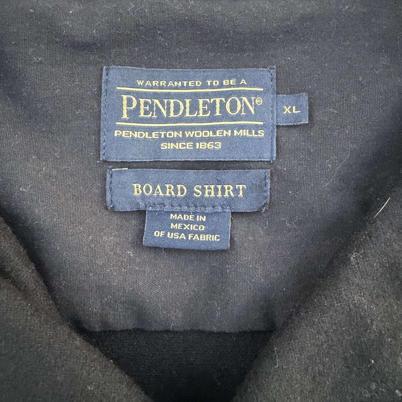 Pendleton Pendleton Black Wool Board Shirt XL Loop Collar Surf Size US XL / EU 56 / 4 - 7 Thumbnail