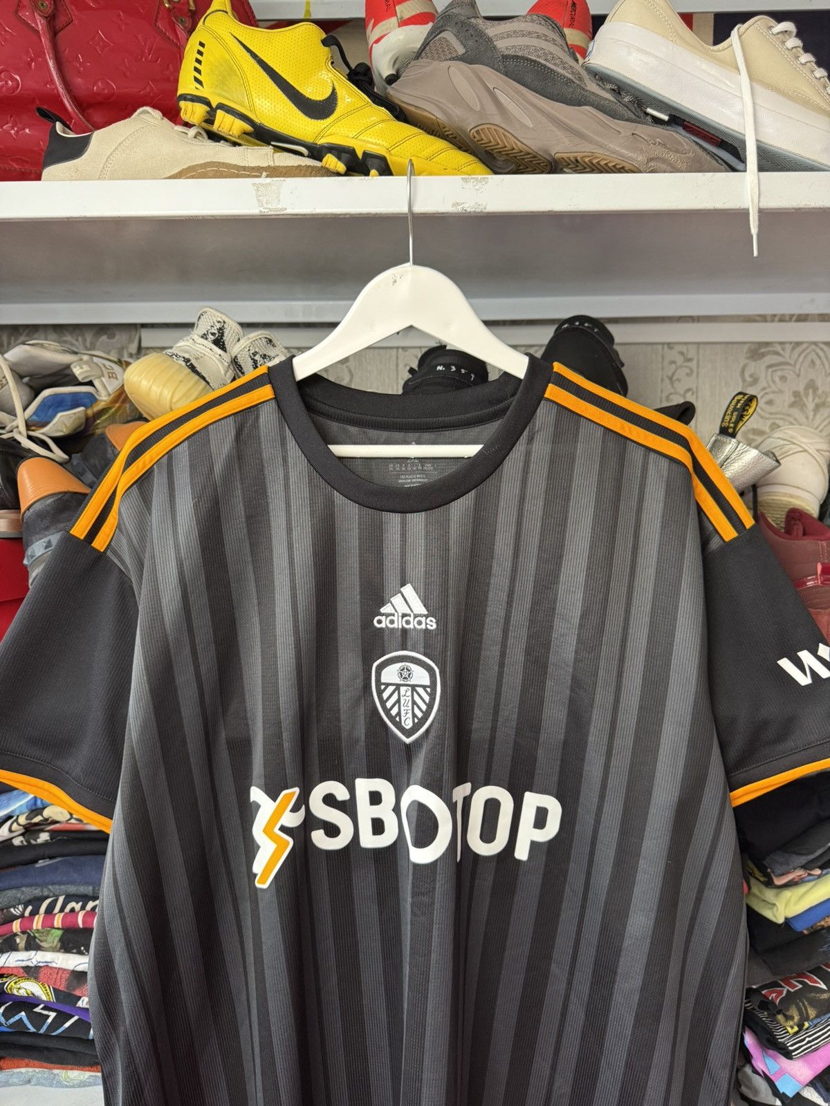 Adidas Adidas Leeds United Away Shirt 2021 Grey Short Sleeves Size US XXL / EU 58 / 5 - 18 Thumbnail