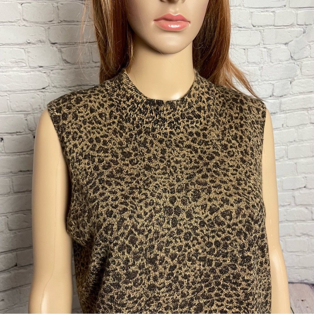Other Kathie Lee Collection Animal Print Knit Top Size L Size L / US 10 / IT 46 - 2 Thumbnail