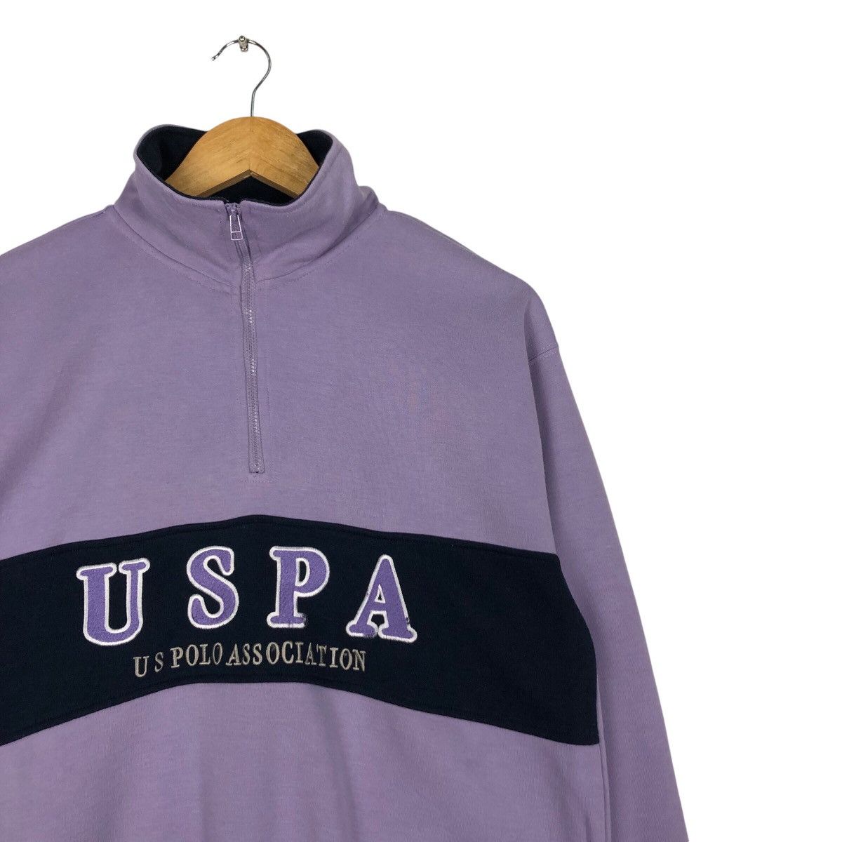 Vintage Vintage USPA us polo Half zip jumper Sweatshirt Medium Size US M / EU 48-50 / 2 - 5 Thumbnail