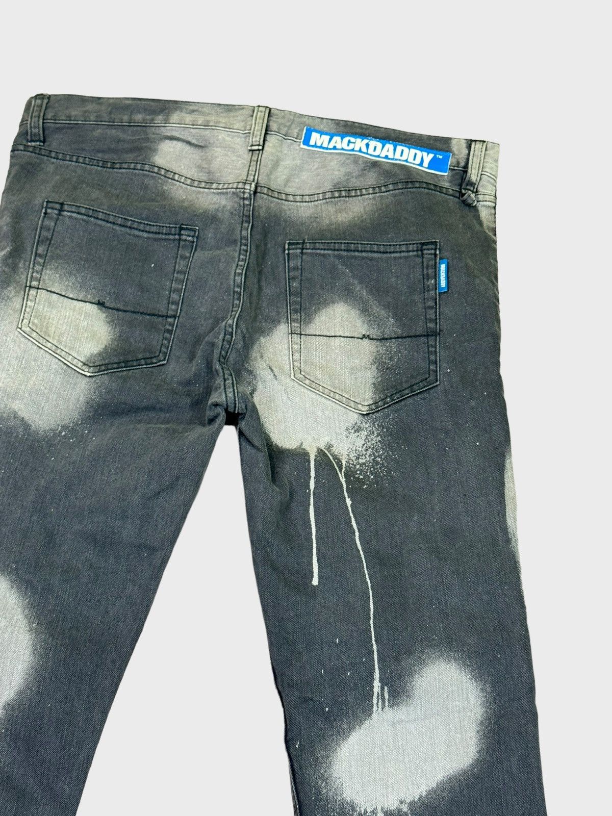 Japanese Brand MACKDADDY Japan Acid Washed Style Denim Pants Size US 35 - 11 Thumbnail