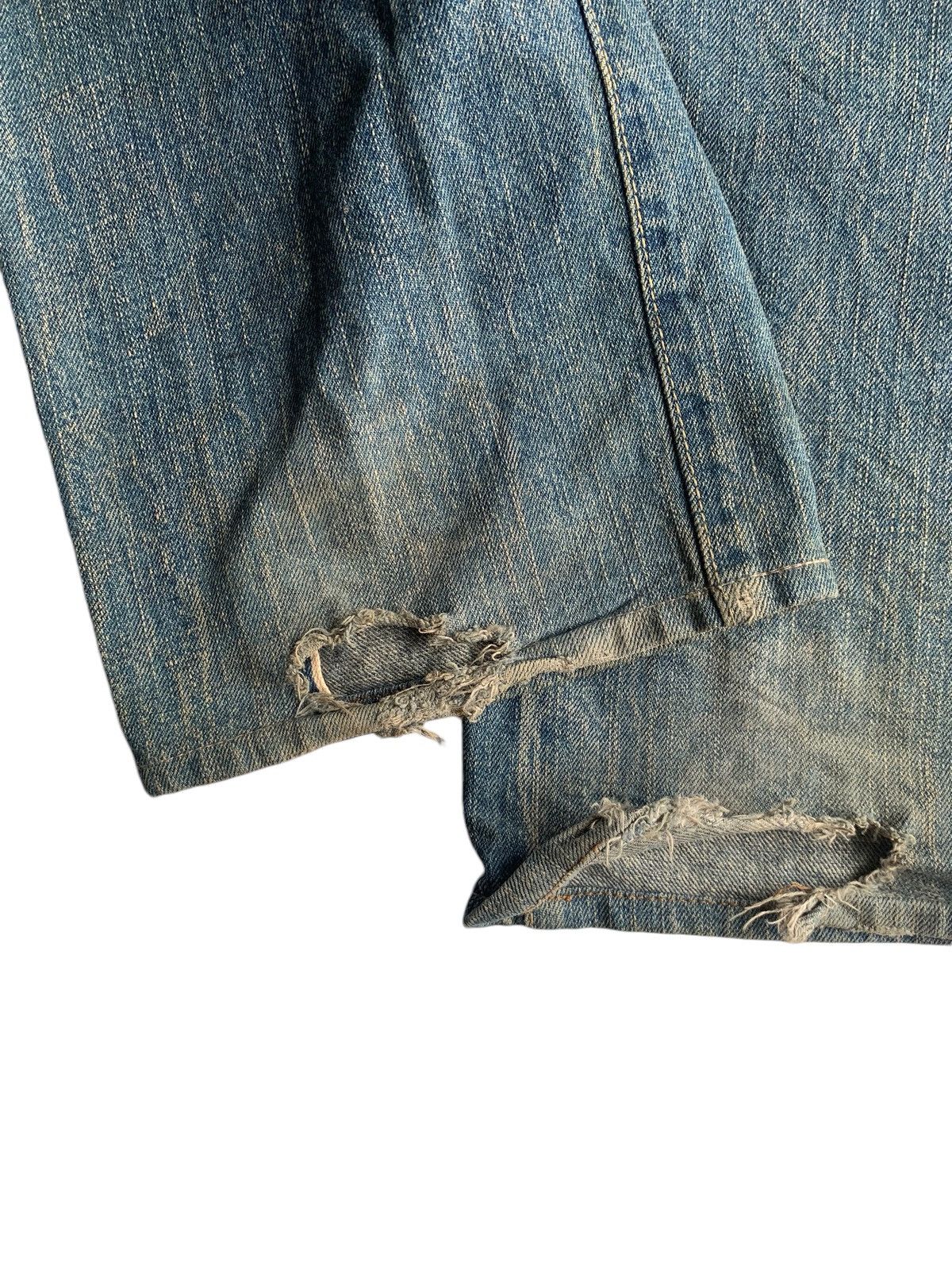 Edwin EDWIN 505Z JAPANESE FADED & RUSTY SELVEDGE DISTRESSED DENIM Size US 34 / EU 50 - 18 Thumbnail