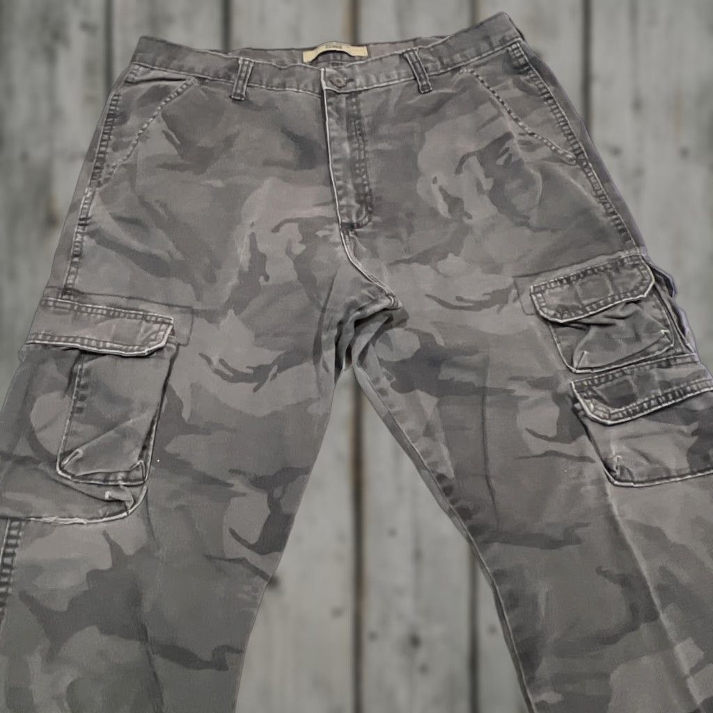 Wrangler Wrangler Jeans Cargo Camo Men 36x32 Faded Gray 70BRWGL Cotton Hunting Jeans Size US 36 / EU 52 - 1 Thumbnail