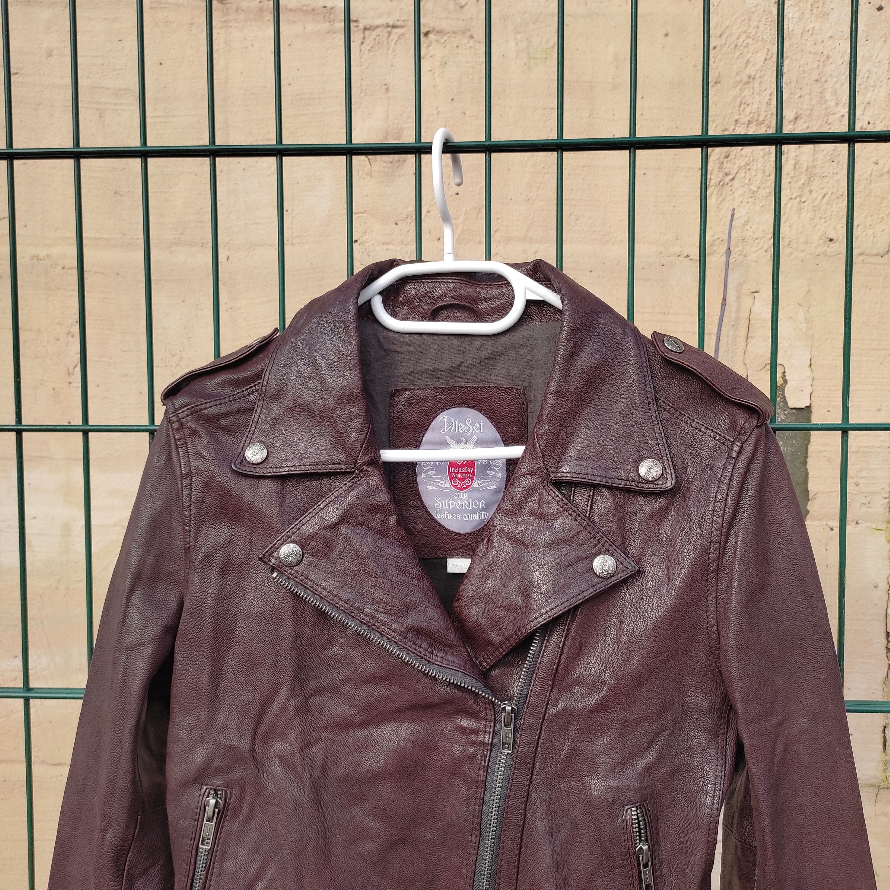 Diesel Diesel womens leather biker vintage jacket Size L / US 10 / IT 46 - 6 Thumbnail