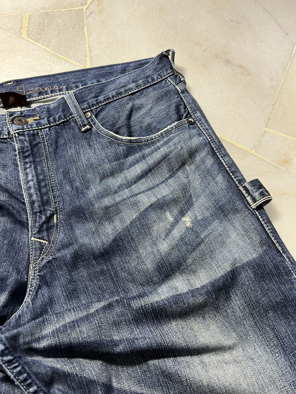 Levi's 💥Baggy💥Vintage Levis 203 Carpenter Washed Distressed Jeans Size US 35 - 7 Thumbnail