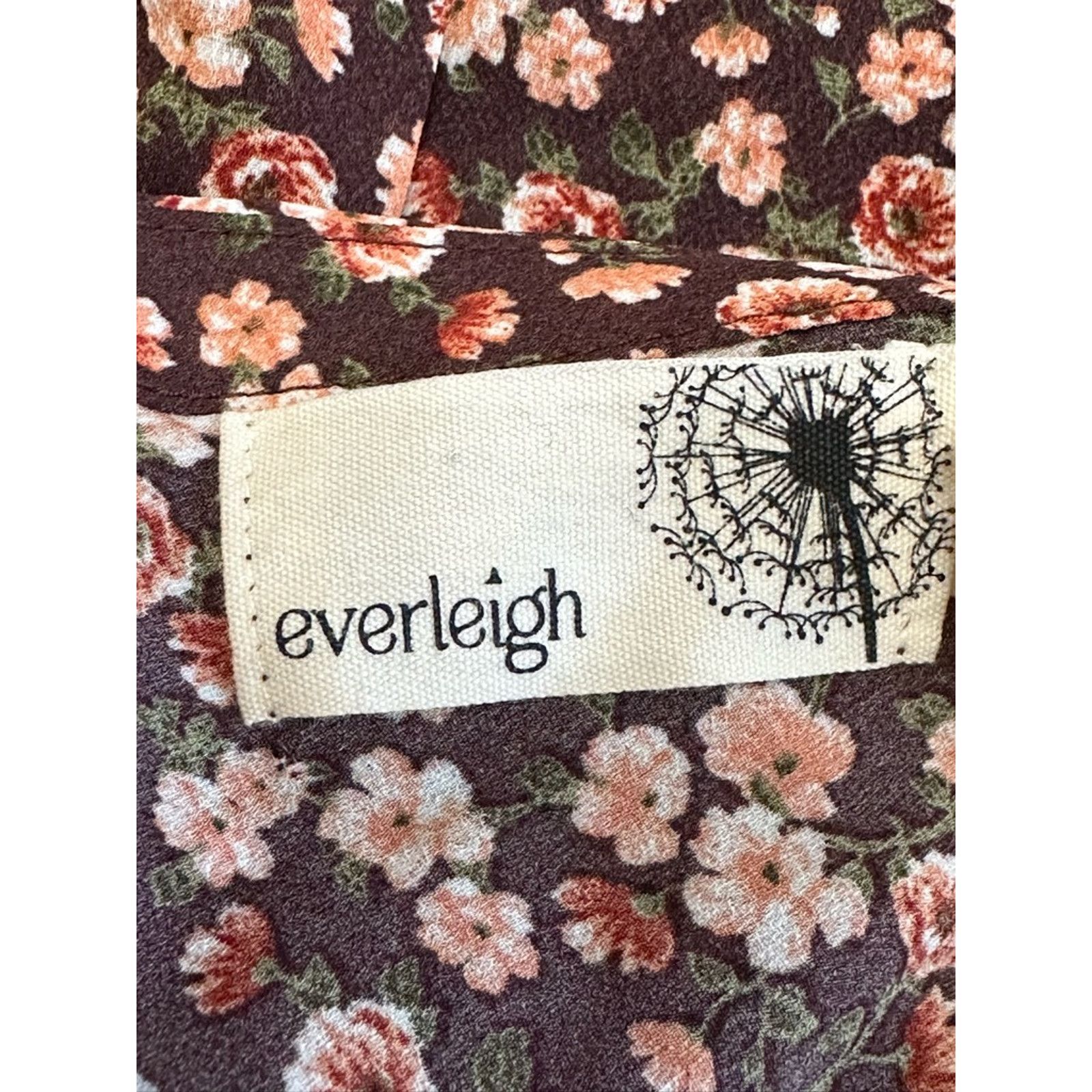Other Everleigh Tunic Top Back Tie Open Floral Brown W XS NWT Size XS / US 0-2 / IT 36-38 - 8 Thumbnail