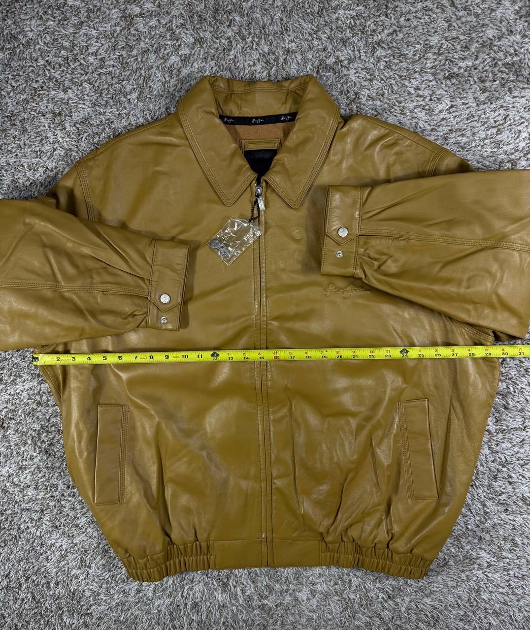 Sean John Sean John Leather Jacket 90s Y2K Signature Logo Bomber Size US XL / EU 56 / 4 - 8 Thumbnail