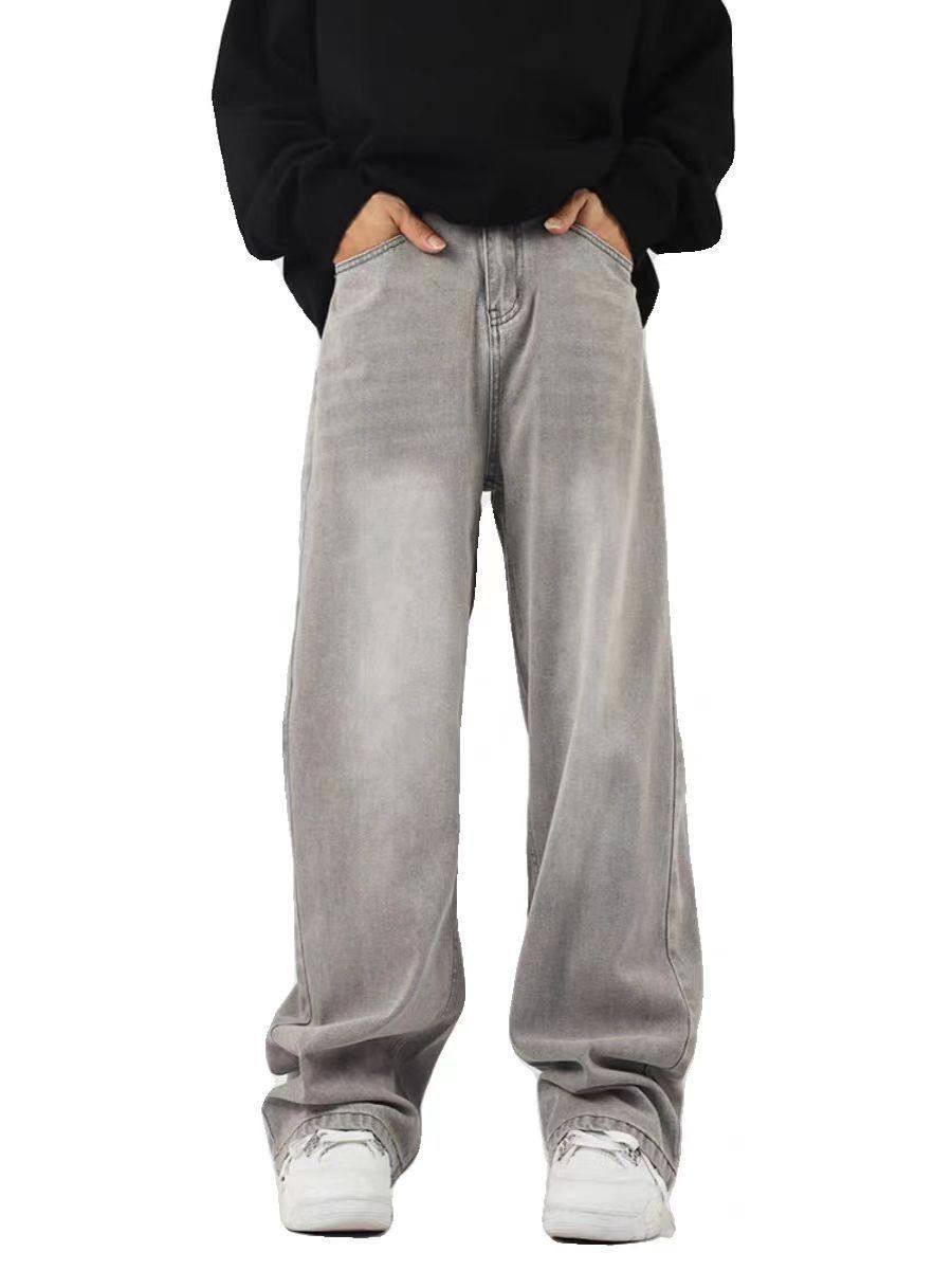 Japanese Brand Gray Wide Leg Denim Jeans, Baggy Fit Casual Pants Size US 30 / EU 46 - 2 Thumbnail