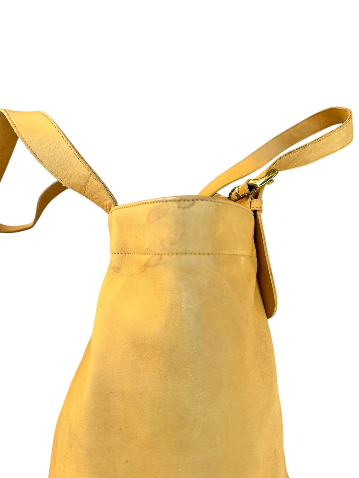 Leather Vintage 90s COACH Scratches Stains Patina Leather Tote Bag Size ONE SIZE - 17 Thumbnail