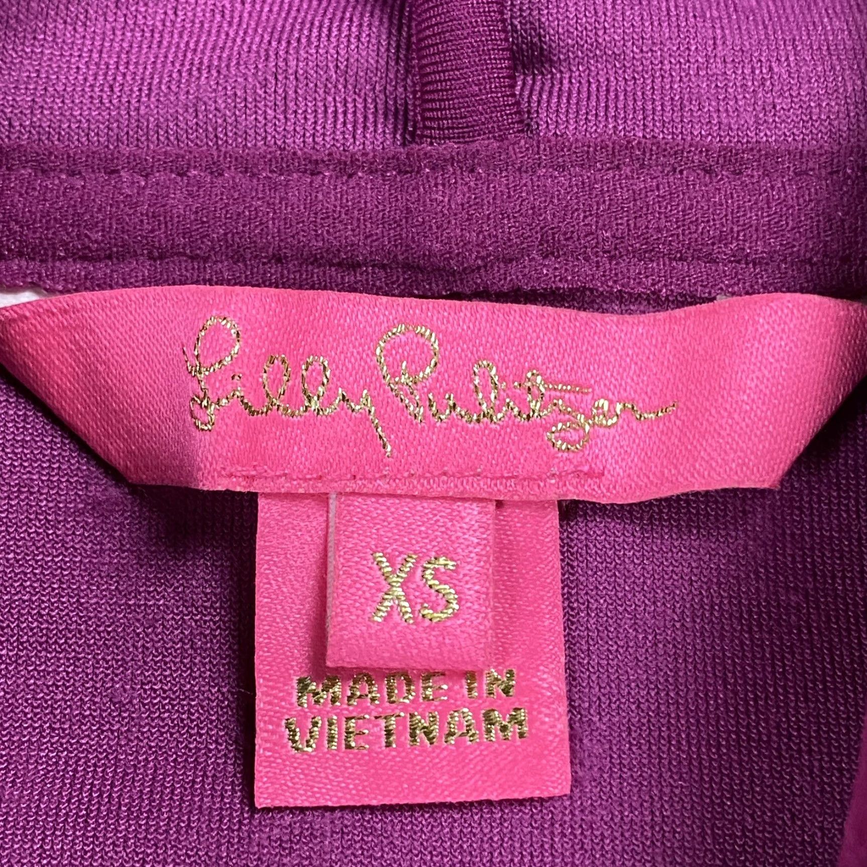 Lilly Pulitzer Lilly Pulitzer Velour Zip Up Hoodie Bordeaux Berry Full Zip XS Soft Women Velour Full Zip, Pockets, Solid, 멋 Size XS / US 0-2 / IT 36-38 - 3 Thumbnail