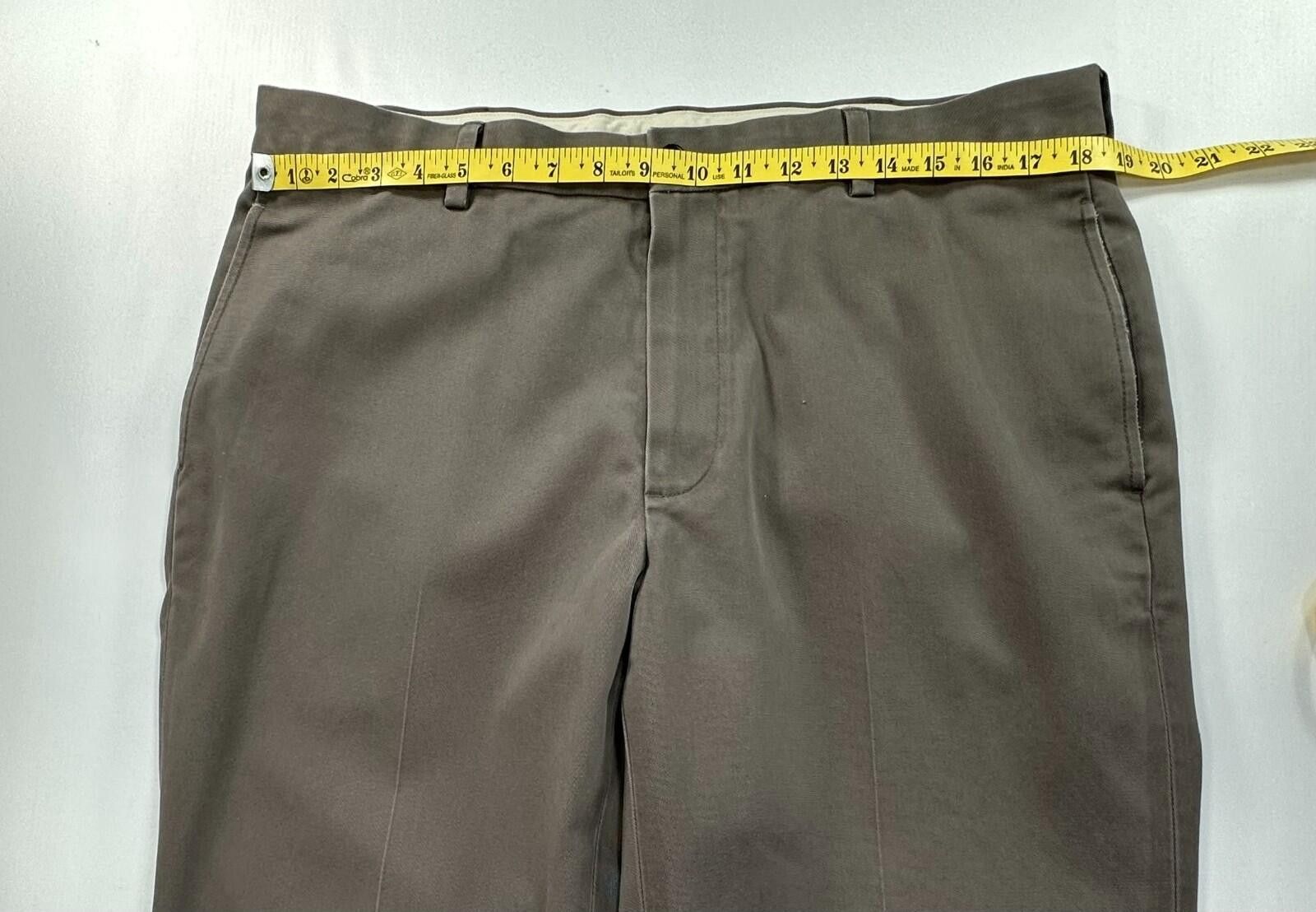 Brooks Brothers Brooks Bros Advantage Clark Cotton Chinos Green Mens 37/30 Size US 37 - 3 Thumbnail