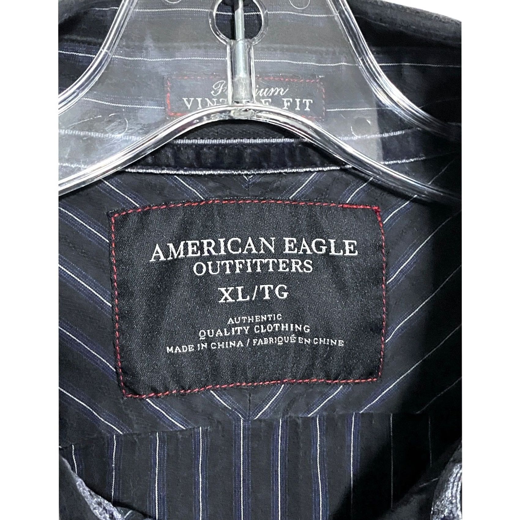 American Eagle Outfitters VINTAGE American Eagle Se wn Logo Premium Vintage Fit Button Shirt Mens XL Striped Y2K Size US XL / EU 56 / 4 - 4 Thumbnail