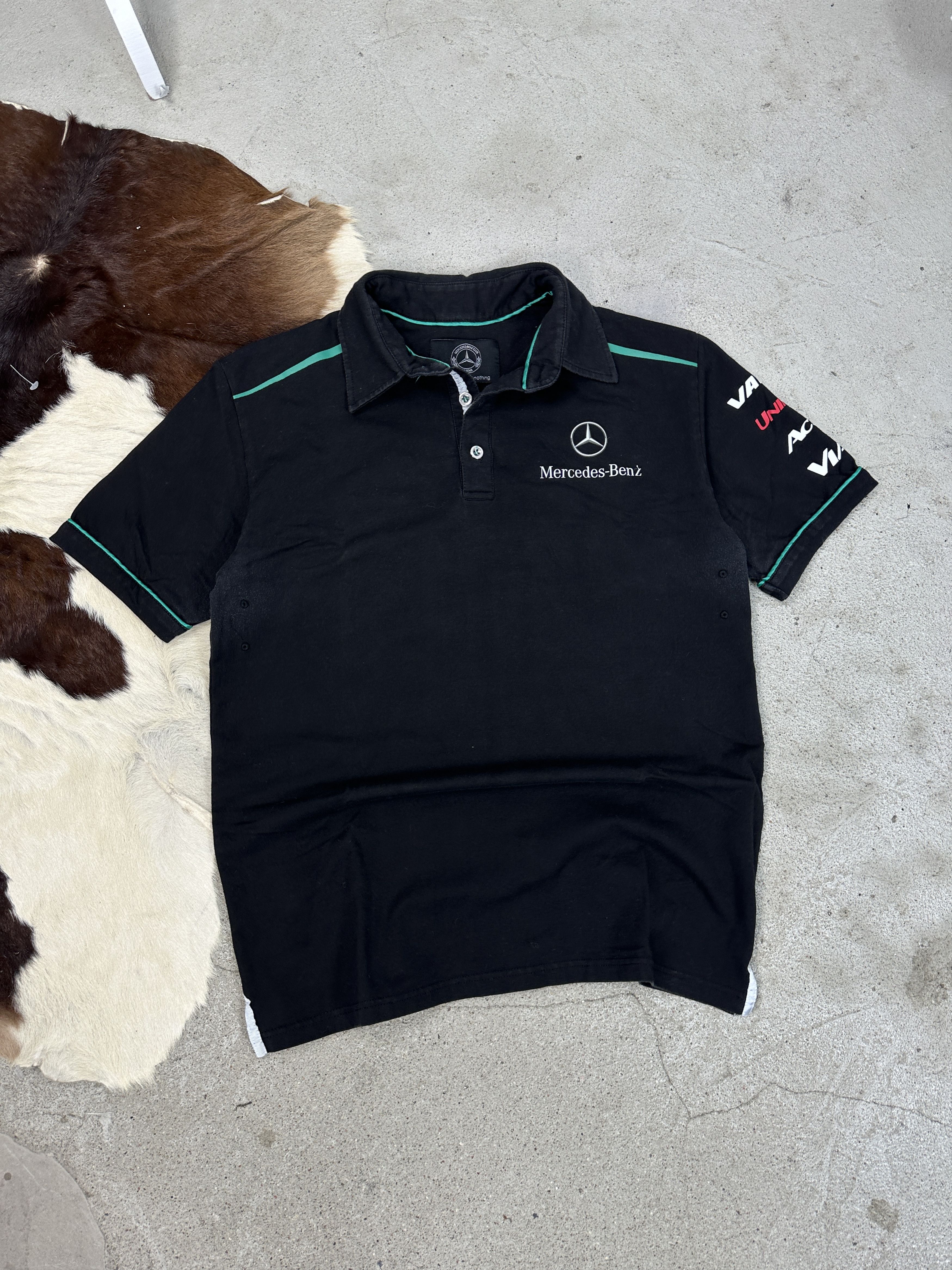 Mercedes-Benz × Vintage Vintage Streetwear Sportswear Mercedes Racing Polo T-shirt Size US M / EU 48-50 / 2 - 1 Thumbnail