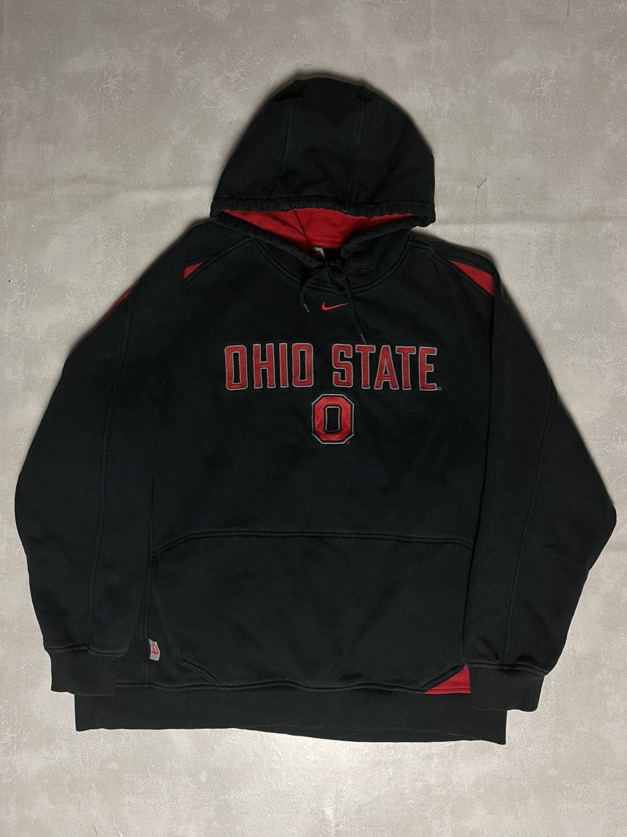Nike × Vintage Ohio State Nike Center Swoosh Hoodie Size US L / EU 52-54 / 3 - 1 Thumbnail