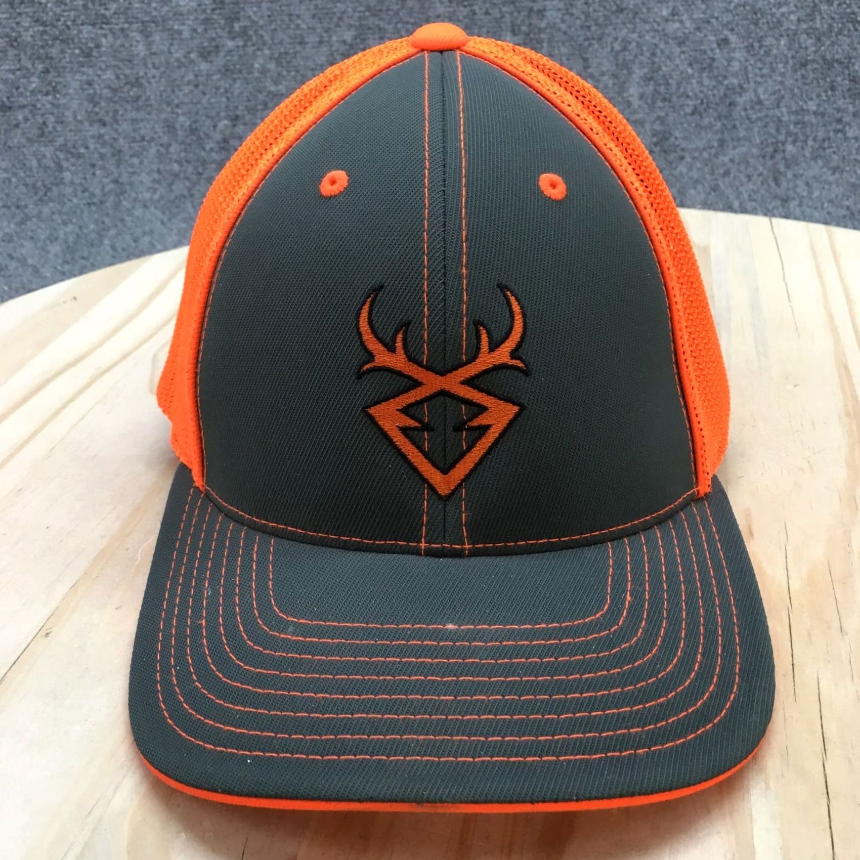 Vintage Greiner Pacific Headwear Trucker Hat Mens Orange L-XL Adjustable Curved Brim Size ONE SIZE - 2 Thumbnail
