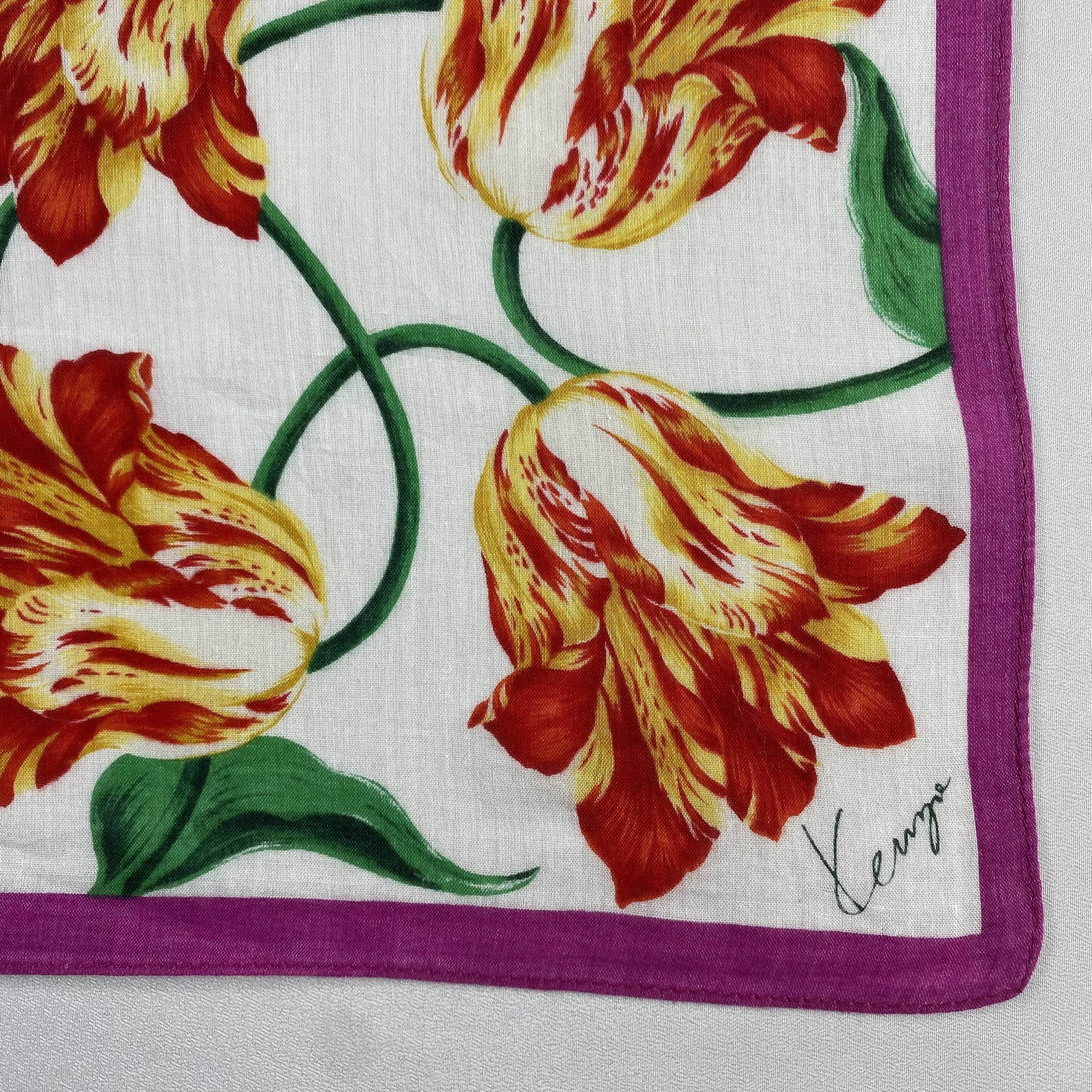 Kenzo × Vintage Kenzo Handkerchief / Neckerchief / Bandana-P1033 Size ONE SIZE - 3 Thumbnail
