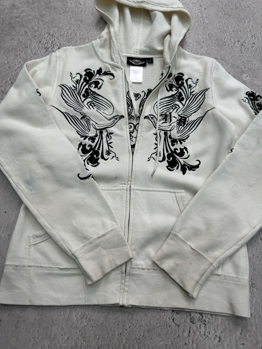Harley Davidson × Hysteric Glamour × If Six Was Nine 2000s Japanese Punk Grunge Fur HODED Jacket opium style Size M / US 6-8 / IT 42-44 - 9 Thumbnail