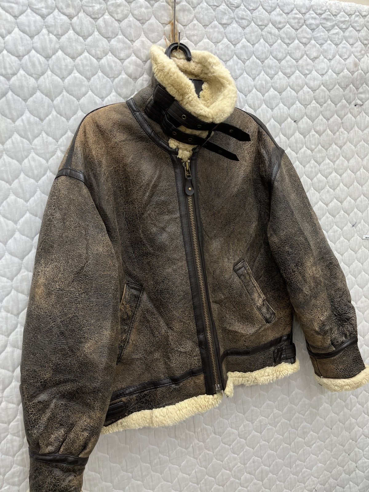 Genuine Leather 🔥🔥🔥STEALS VTG B3 US ARMY MILITARY SHEEPSKIN JACKET Size US M / EU 48-50 / 2 - 3 Thumbnail