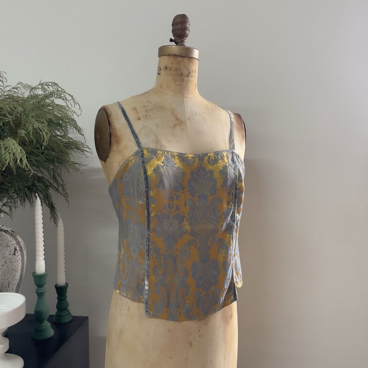 Victoria's Secret Victoria’s Secret 1990s Jacquard Damask Camisole (S) Size S / US 4 / IT 40 - 1 Thumbnail