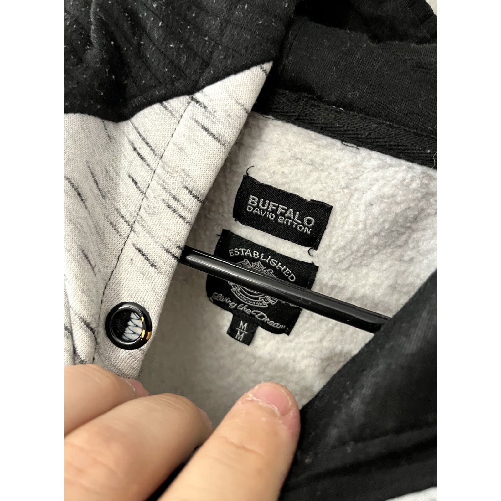 Buffalo David Bitton VINTAGE Buffalo David Bitton Grey Black Ombre Hoodie Sweater Adult Medium Gray Pullover Mens Size US M / EU 48-50 / 2 - 2 Thumbnail