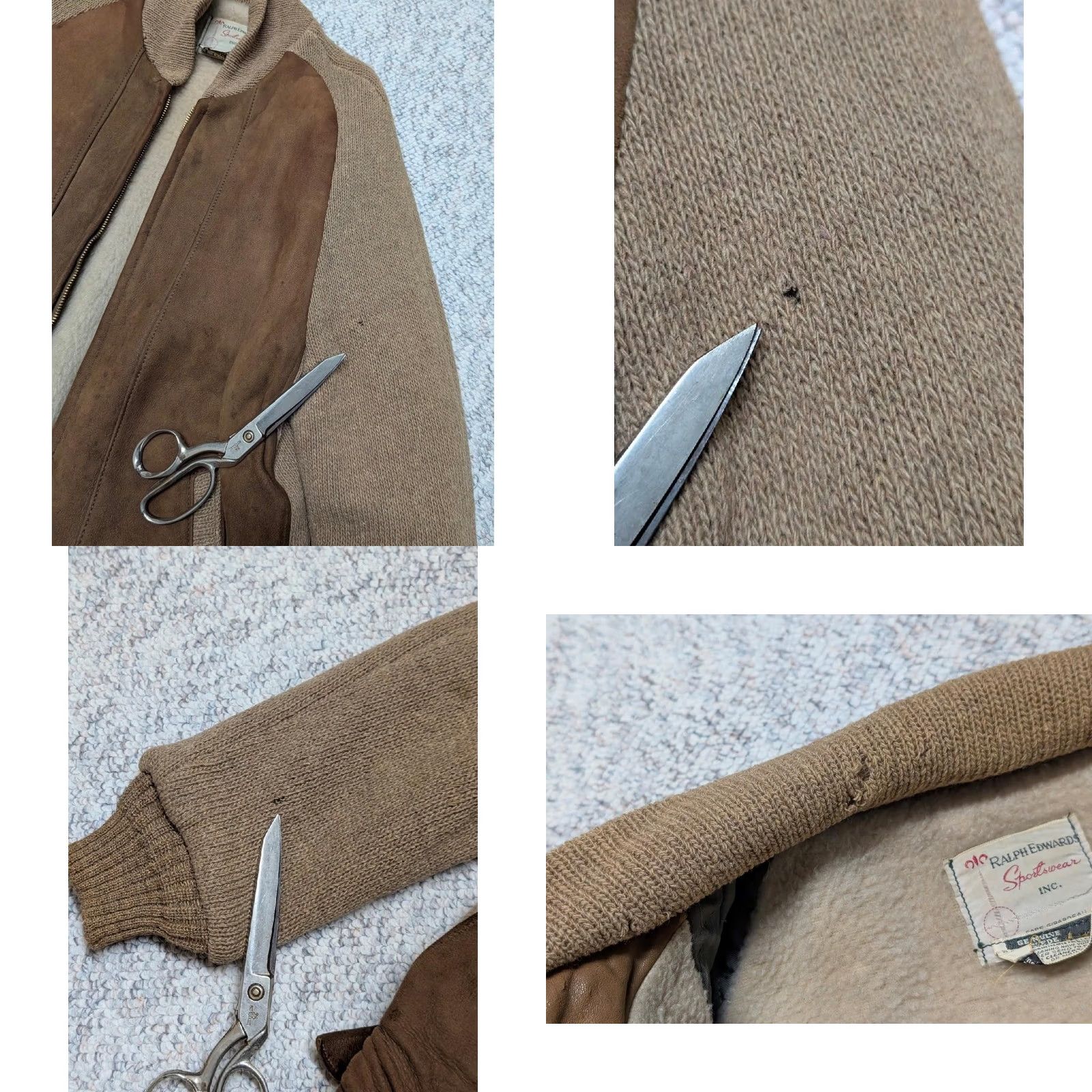 Vintage VINTAGE Ralph Edwards Car Club jacket Wool Suede cardigan Coat Jacket Mens 38 Brown 1950s Size US S / EU 44-46 / 1 - 8 Thumbnail