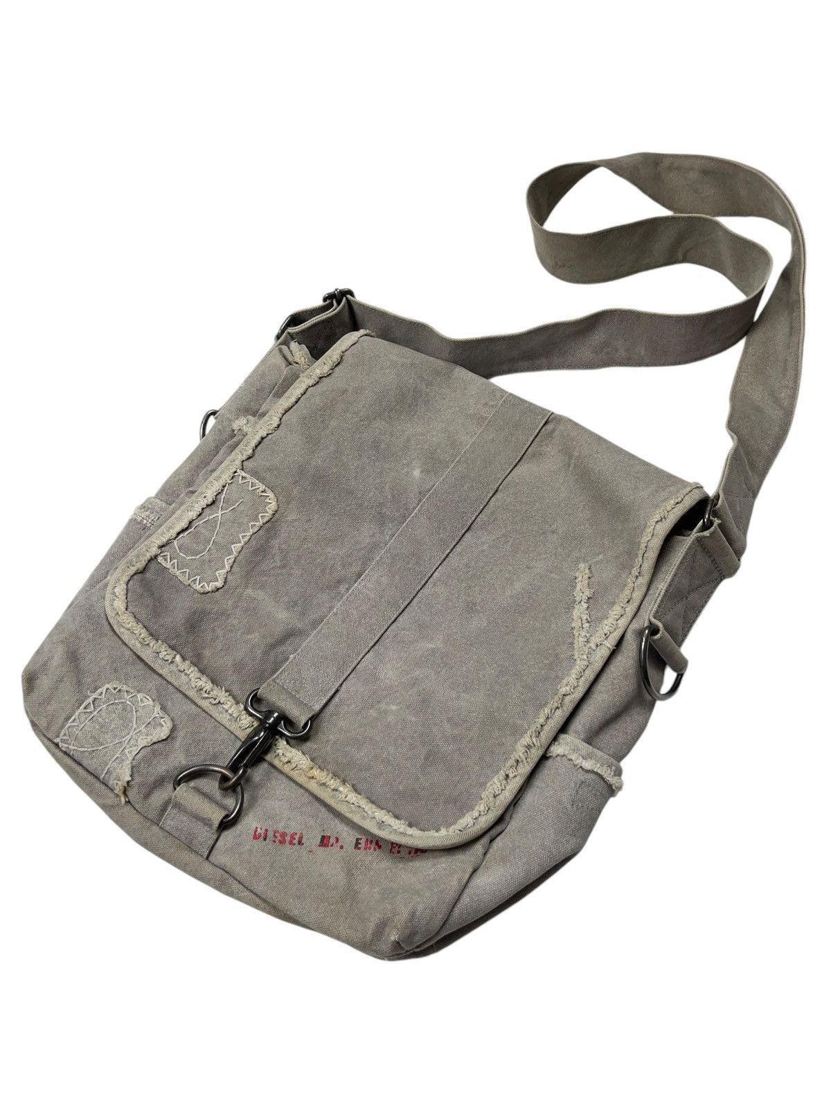 Vintage Diesel Canvas Distressed Style Crossbody Bag Utility