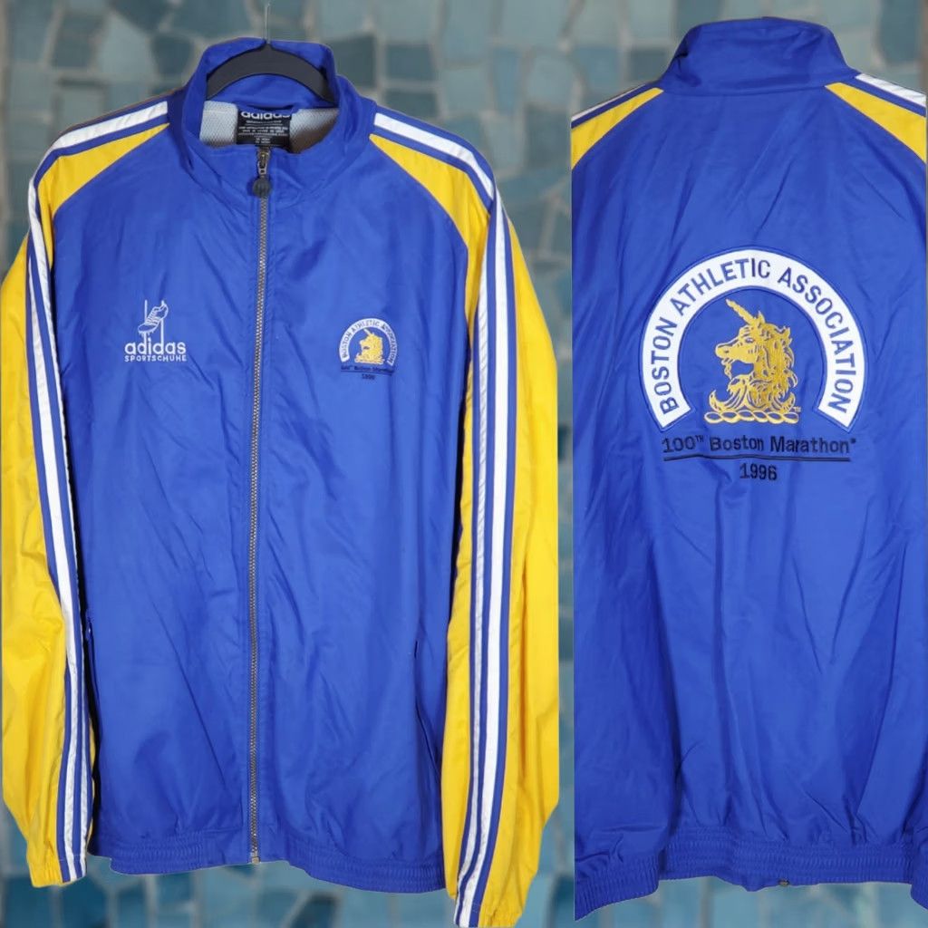 Adidas VINTAGE Adidas Boston Marathon 1996 100th Track Jacket Blue Yellow Men’s XL Adidas Jacket Boys? Size US XL / EU 56 / 4 - 1 Thumbnail