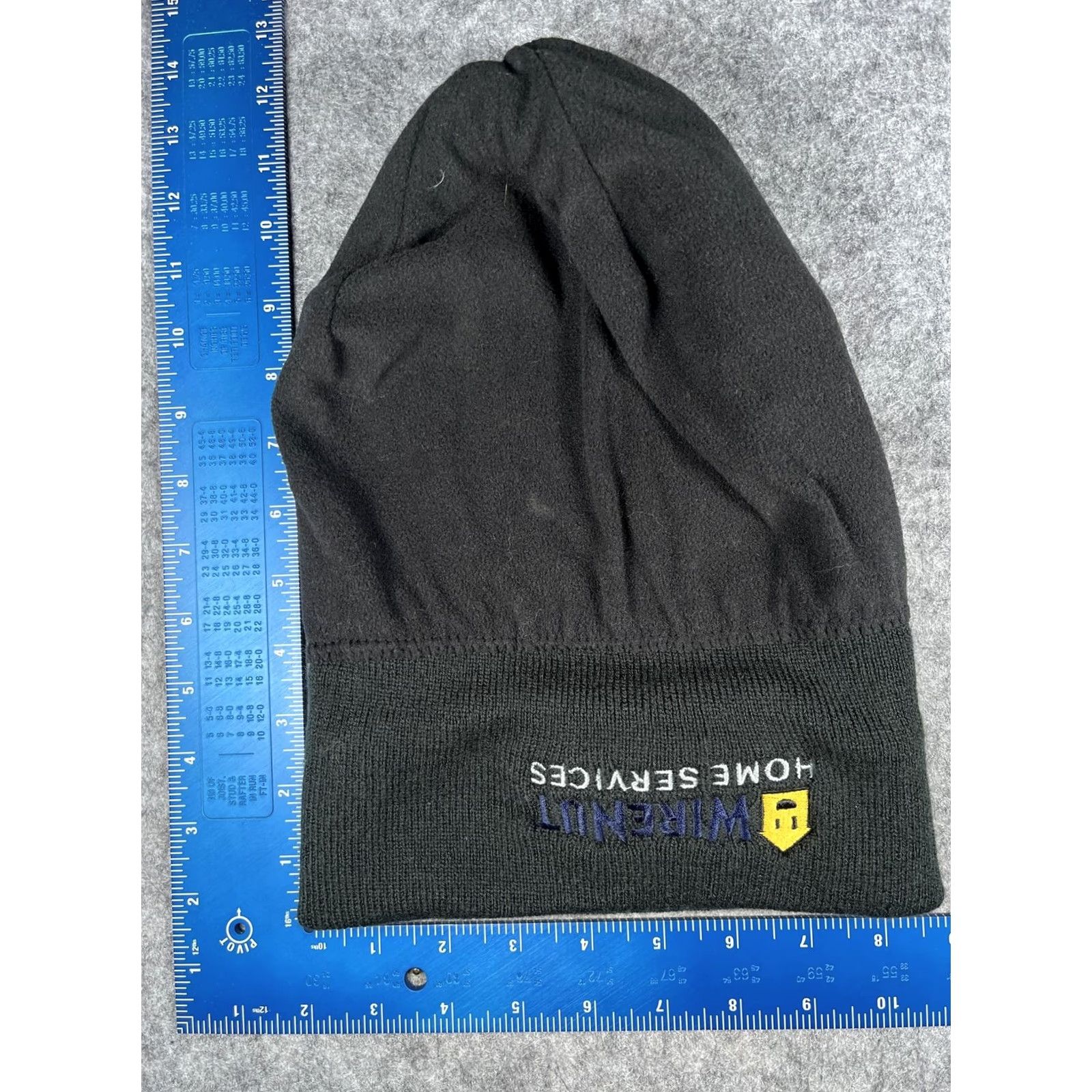 Port & Company Port & Company Beanie Mens One Size Black Lined Thermal Insulated Knit Wool Wirenut Home Services Embroidered Fold-Up Cuff Hat Size ONE SIZE - 5 Thumbnail