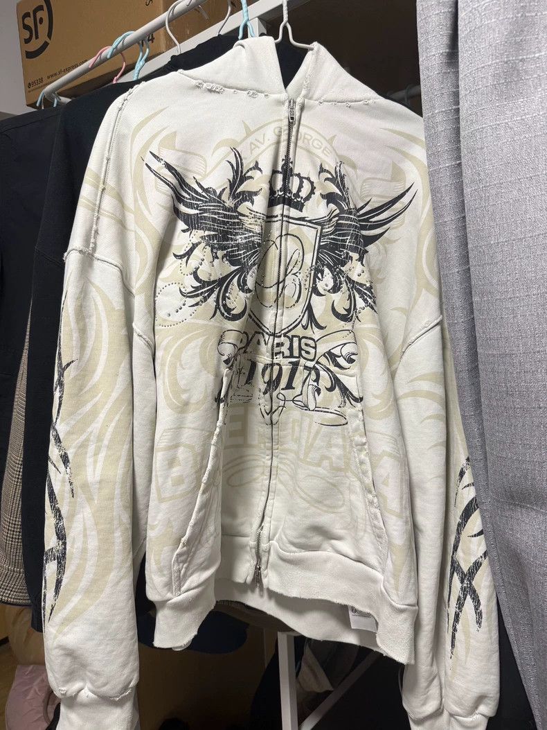 Balenciaga Balenciaga 25ss Destroyed Graffiti Diamond Jacket, Size L Size US L / EU 52-54 / 3 - 1 Thumbnail