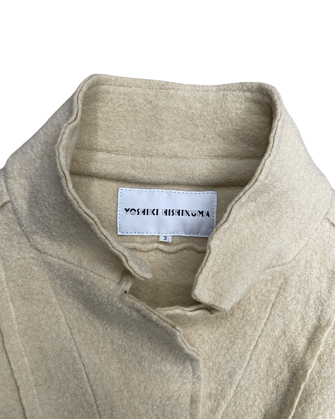 Japanese Brand Yoshiki Hishinuma Raw Edge Felt Jacket Size L / US 10 / IT 46 - 8 Thumbnail
