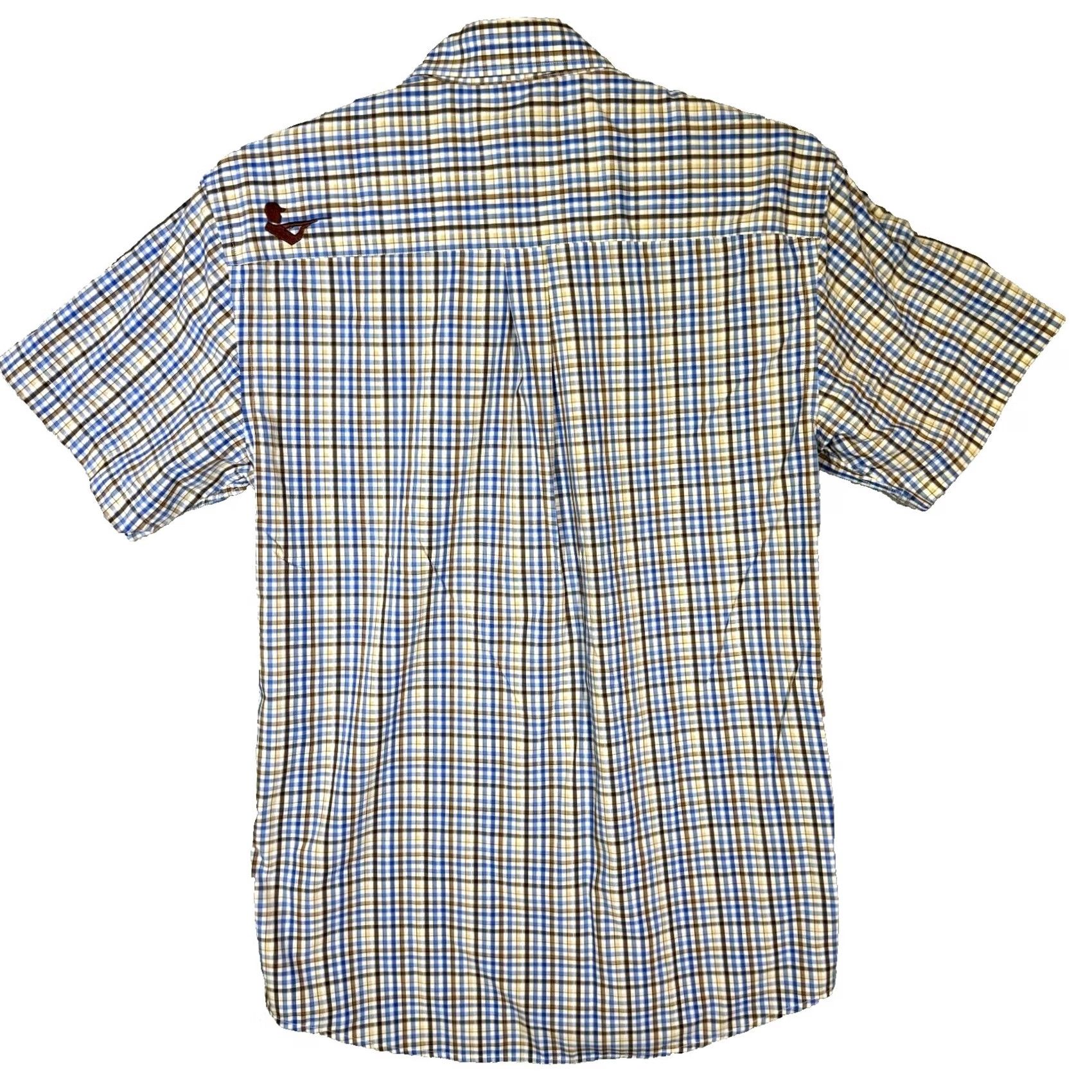 CO Moxie & Co Shirt Men Medium Blue Plaid Short Sleeve Button-Down Casual Size US M / EU 48-50 / 2 - 2 Thumbnail