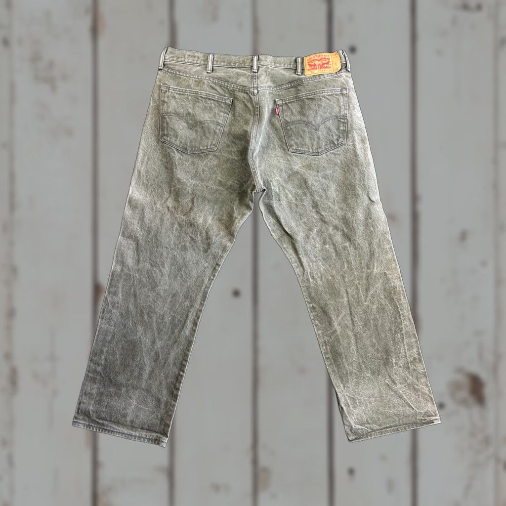 VINTAGE Levi’s 501 Jeans Green Stonewash White Oak Cone Denim 42 x 30 Button Fly Levi's Men Jeans 5-Pocket Style Straight Mens
