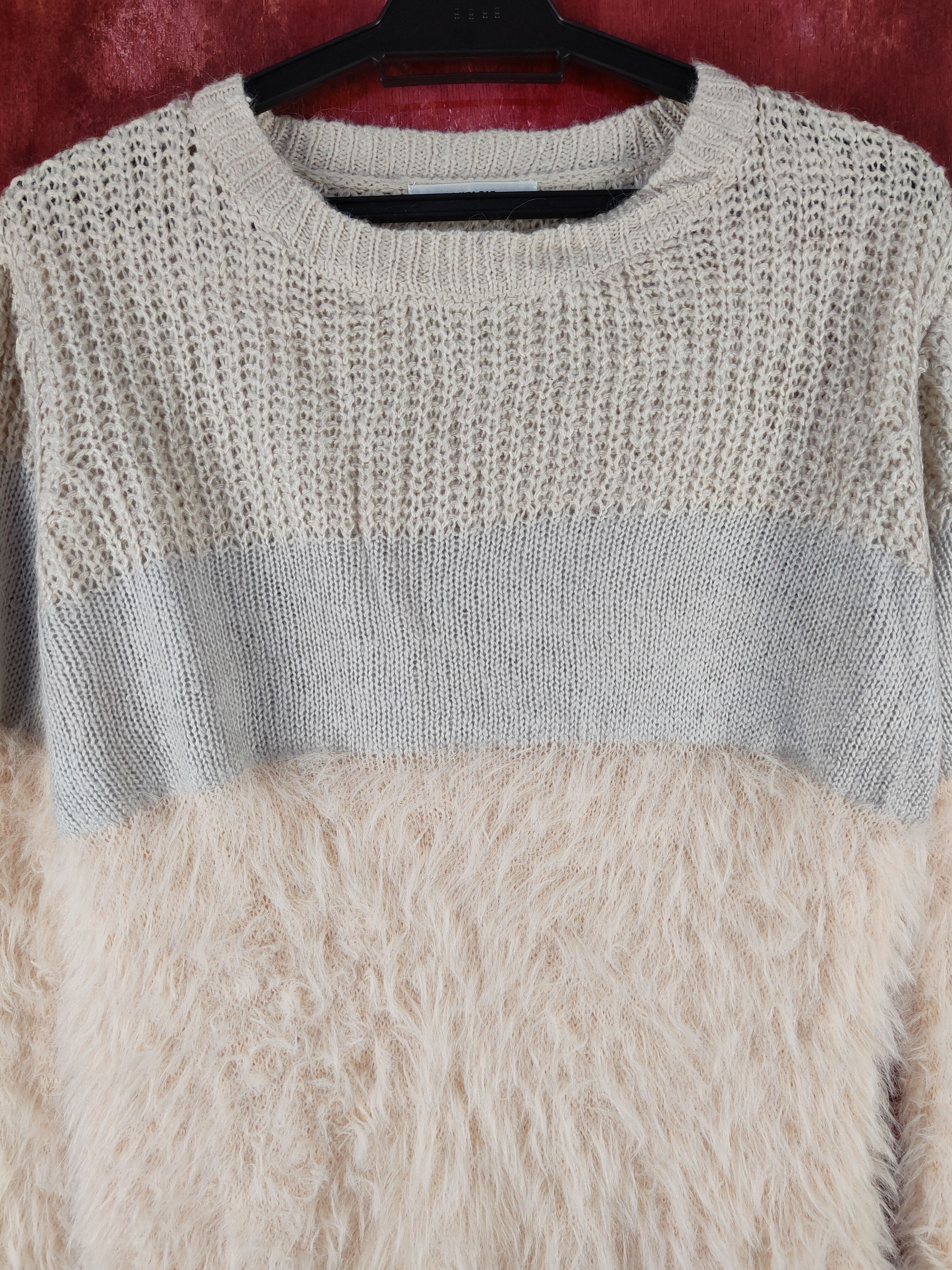 Aran Isles Knitwear Lhelbie Light Orange Shag Shaggy Fur Mohair Knitwear #S2100 Size M / US 6-8 / IT 42-44 - 2 Thumbnail