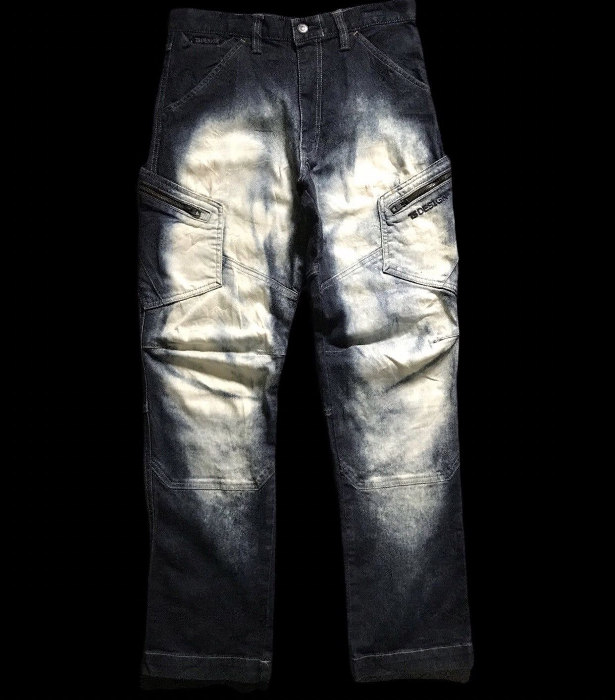 Japanese Brand CP226 TS DESIGN Stone Acid Wash Faded Cargo Pant Size US 30 / EU 46 - 1 Thumbnail